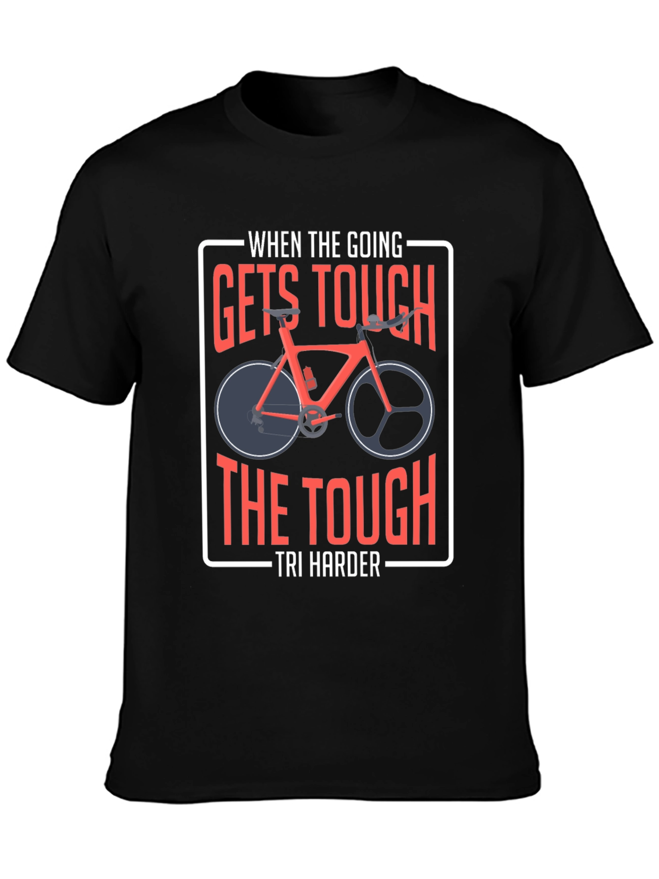 Tri Harder T-Shirt - Cycling Motivation