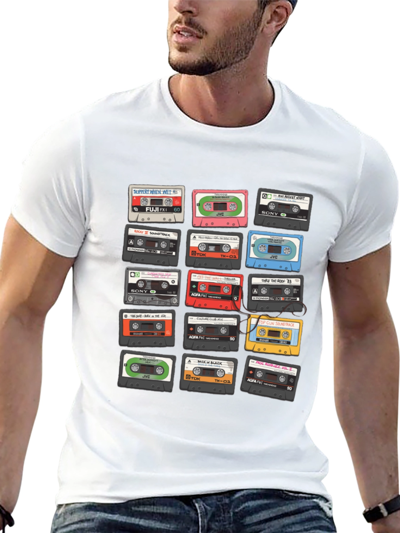 Retro Cassette Tape Graphic T-Shirt - Music Lover Tee