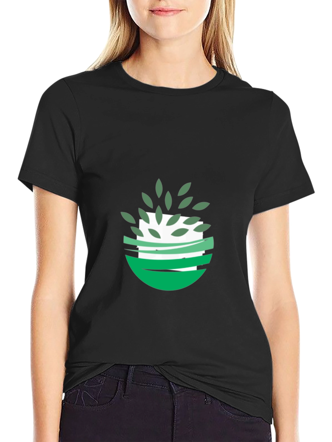 Eco-Friendly Graphic Tee - Black