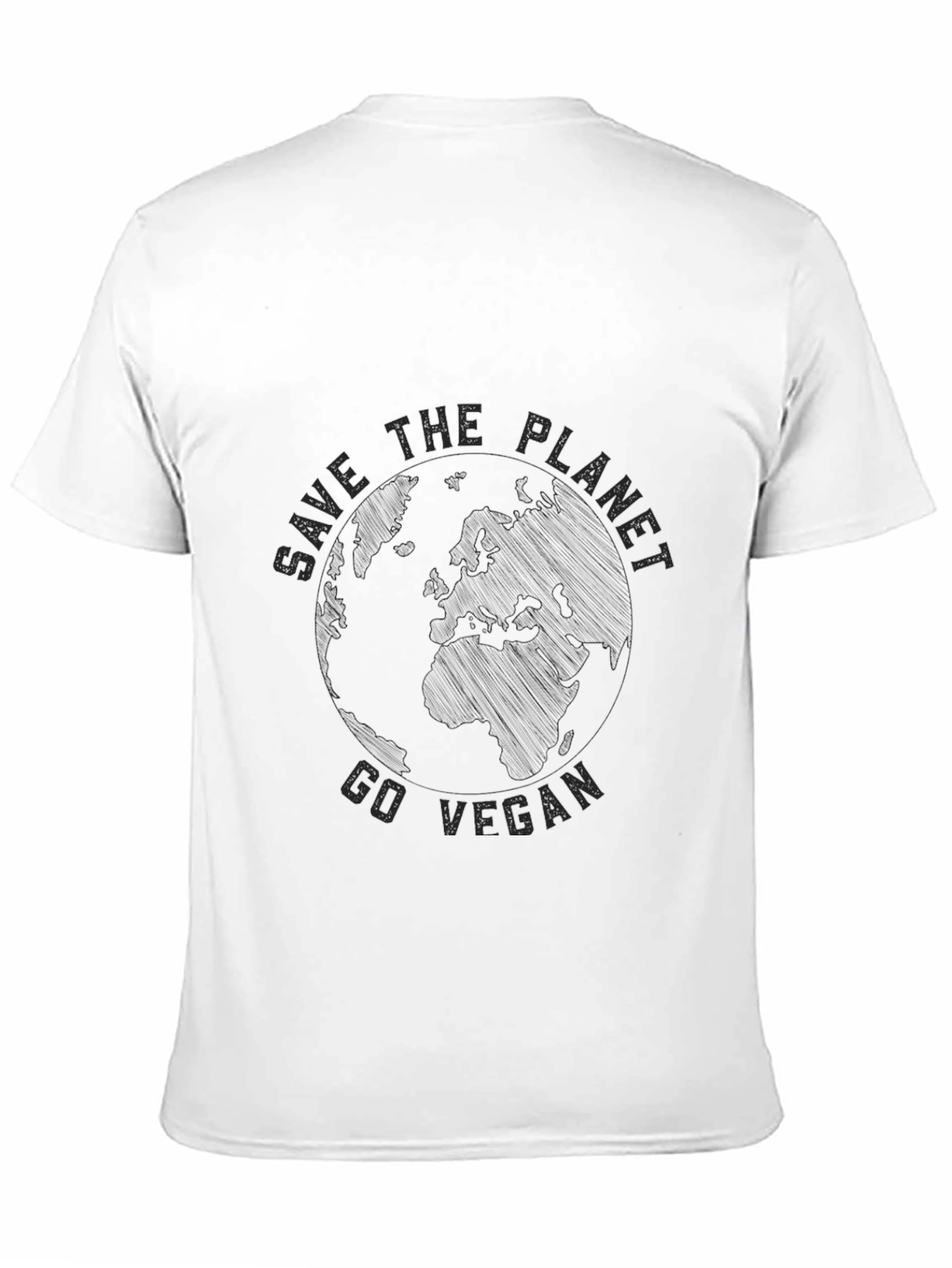 Save the Planet Go Vegan Black T-Shirt