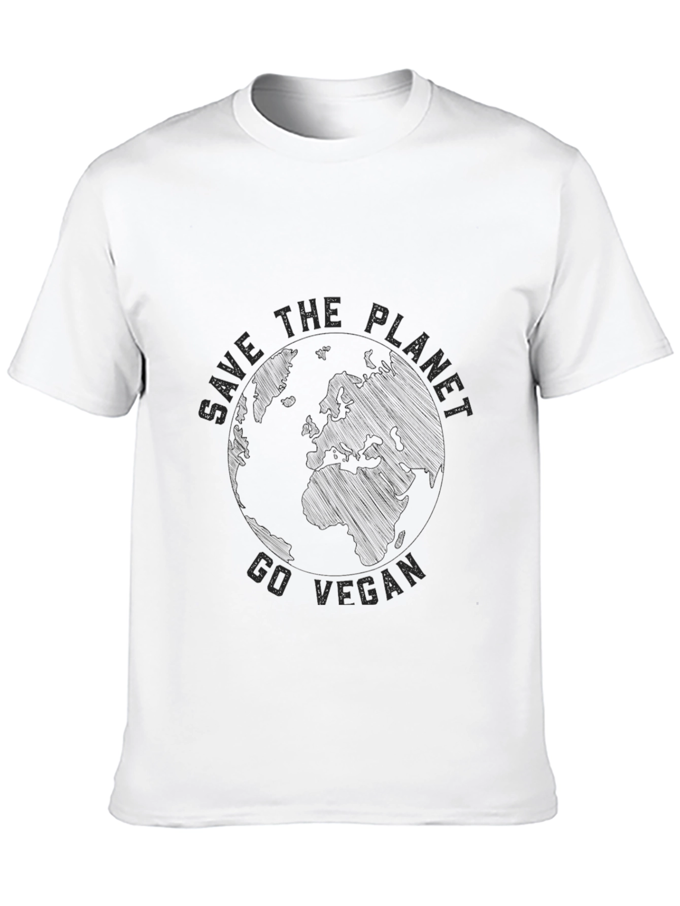 Save the Planet Go Vegan Black T-Shirt