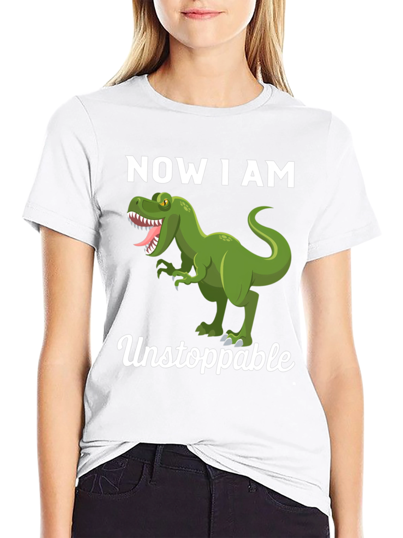 Dinosaur Now I am Unstoppable Graphic Tee