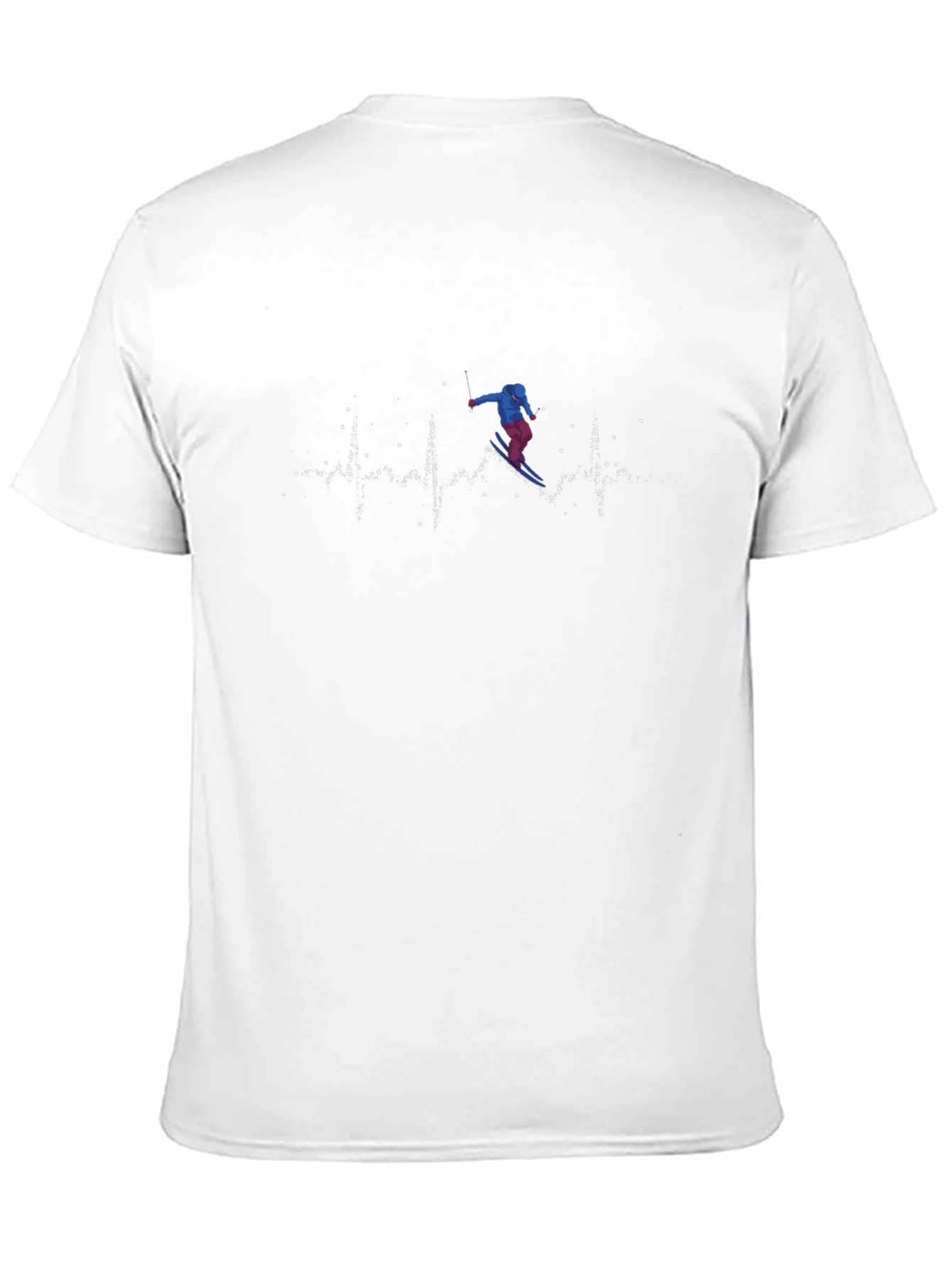 Ski Heartbeat Graphic Tee - Black Cotton T-Shirt