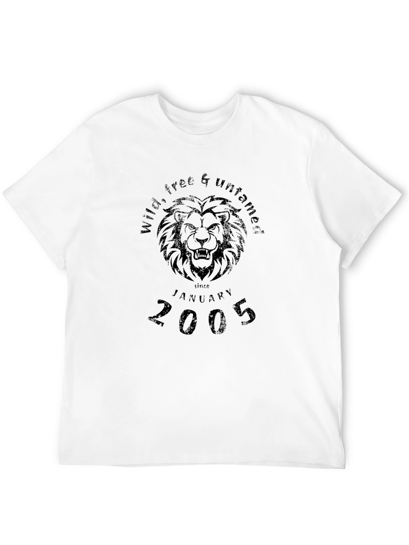 Wild Free Untamed Lion January 2005 Black T-Shirt