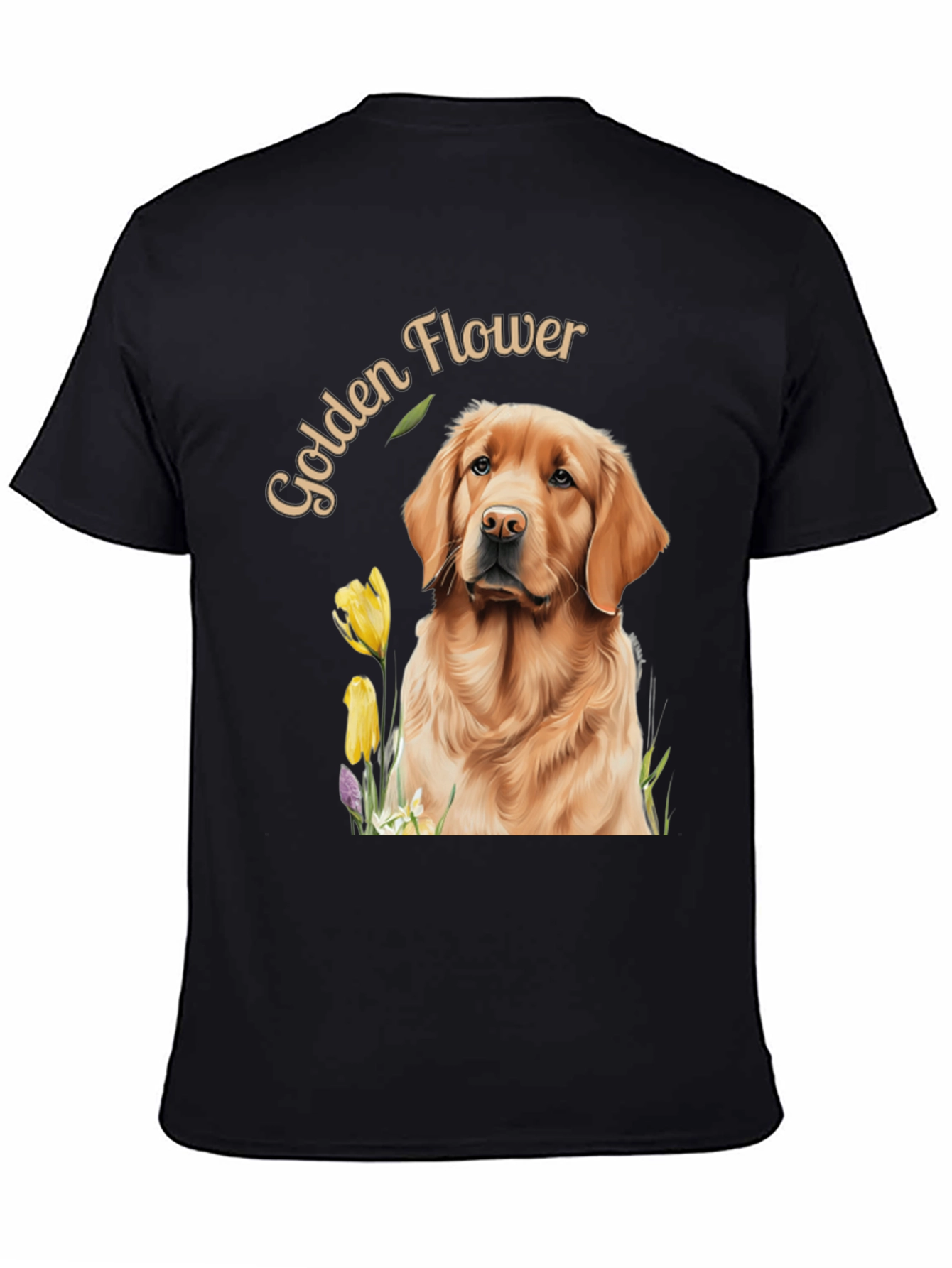 Golden Flower Dog Graphic Tee