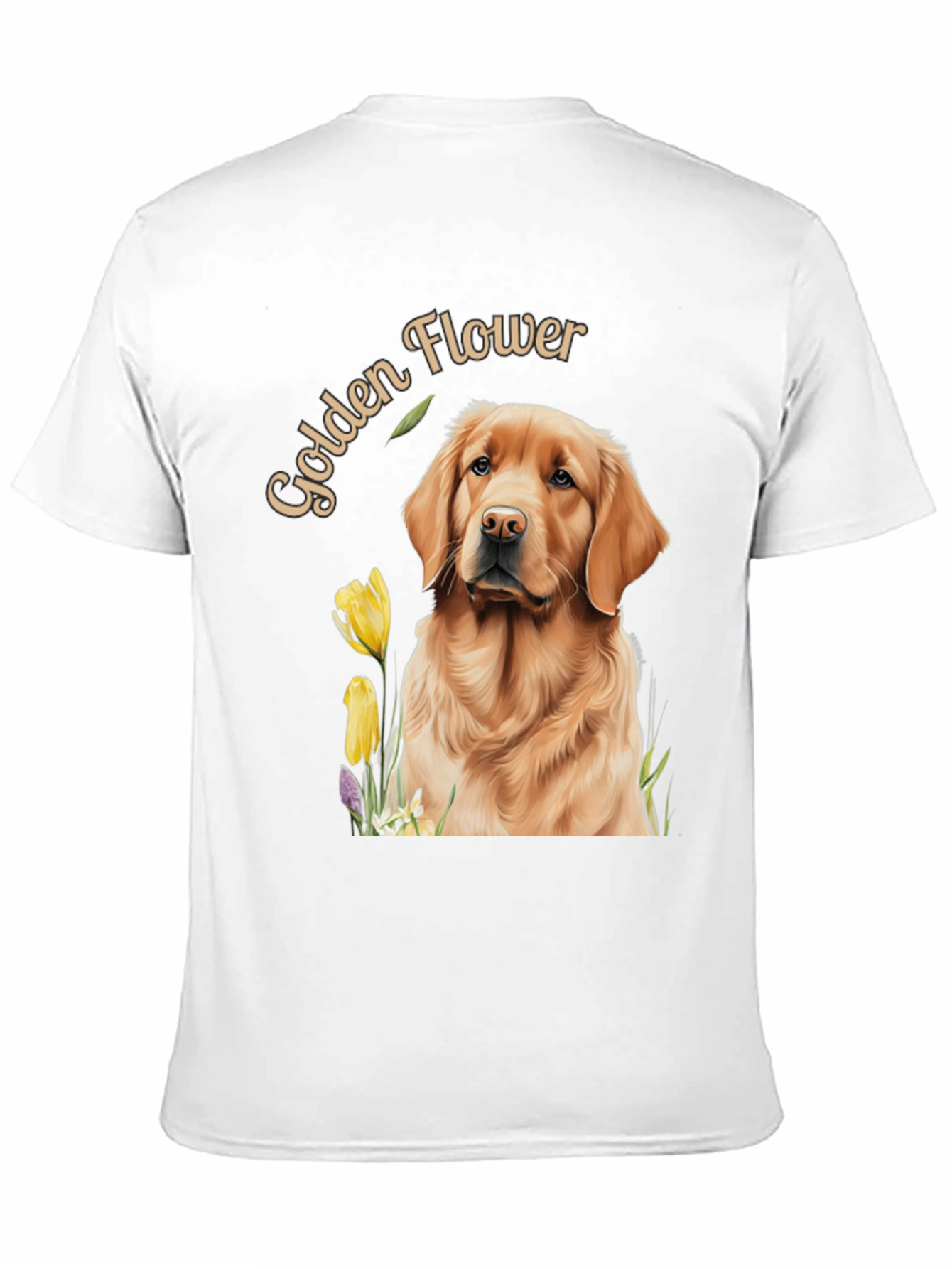 Golden Flower Dog Graphic Tee