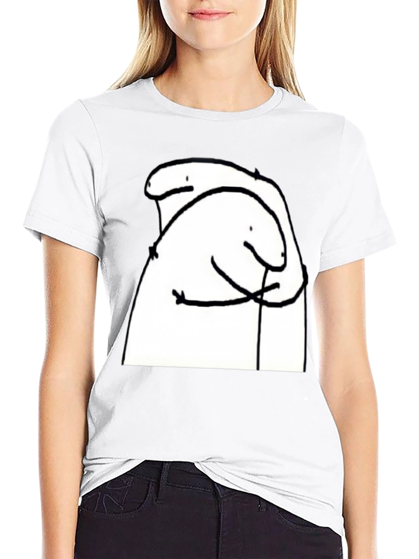 Hug Meme T-Shirt - Black Cotton Tee