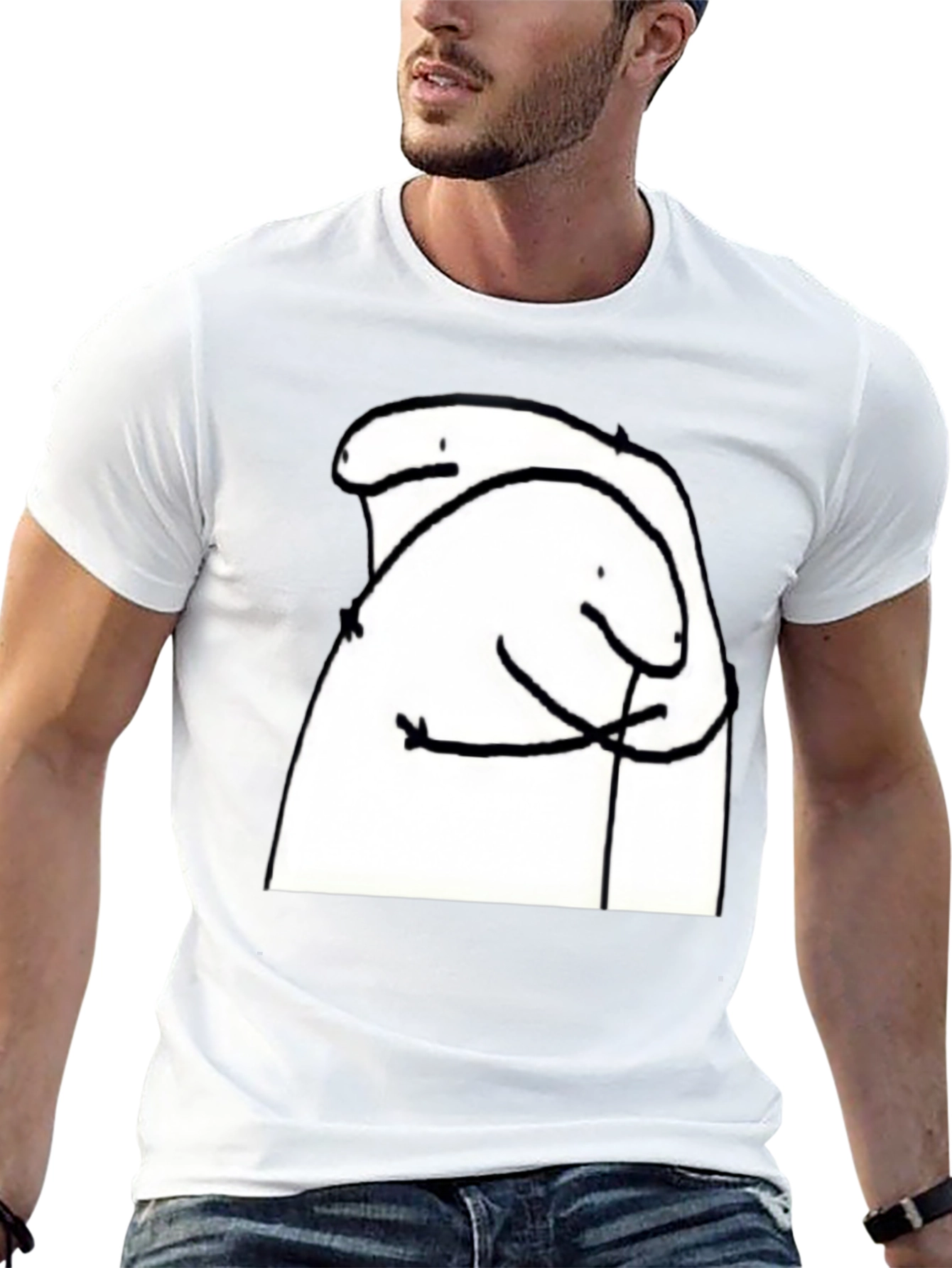 Hug Meme T-Shirt - Black Cotton Tee