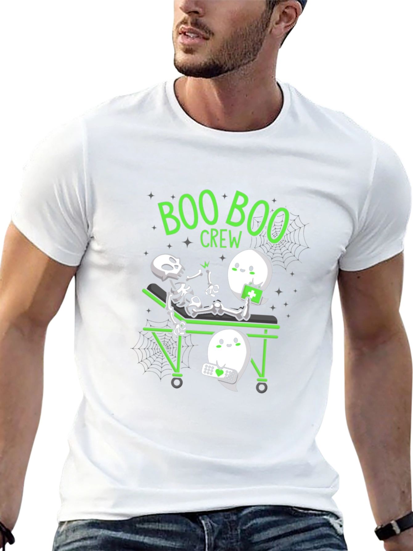 Boo Boo Crew Black Graphic T-Shirt