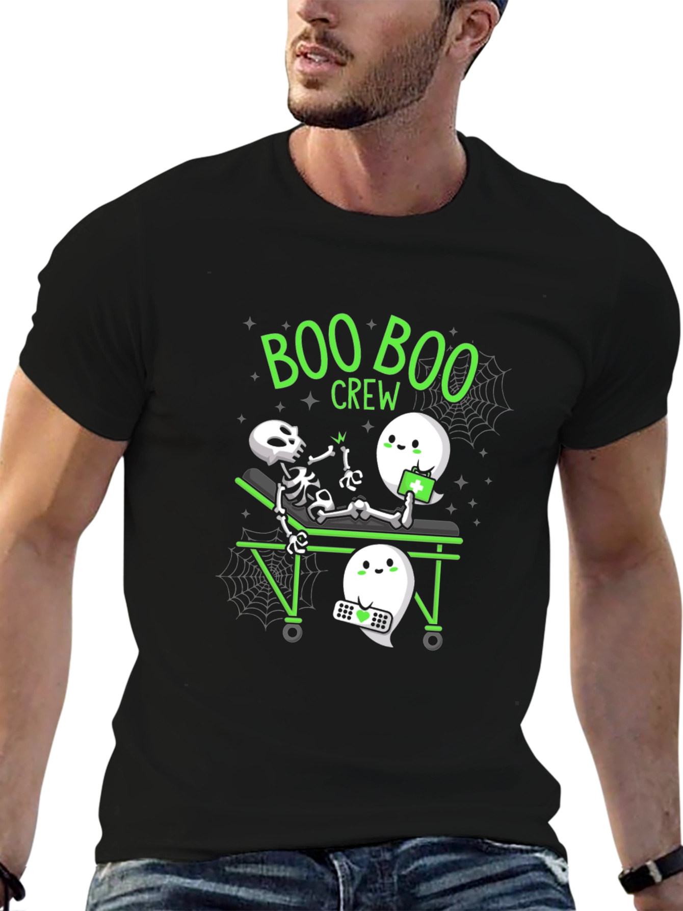 Boo Boo Crew Black Graphic T-Shirt