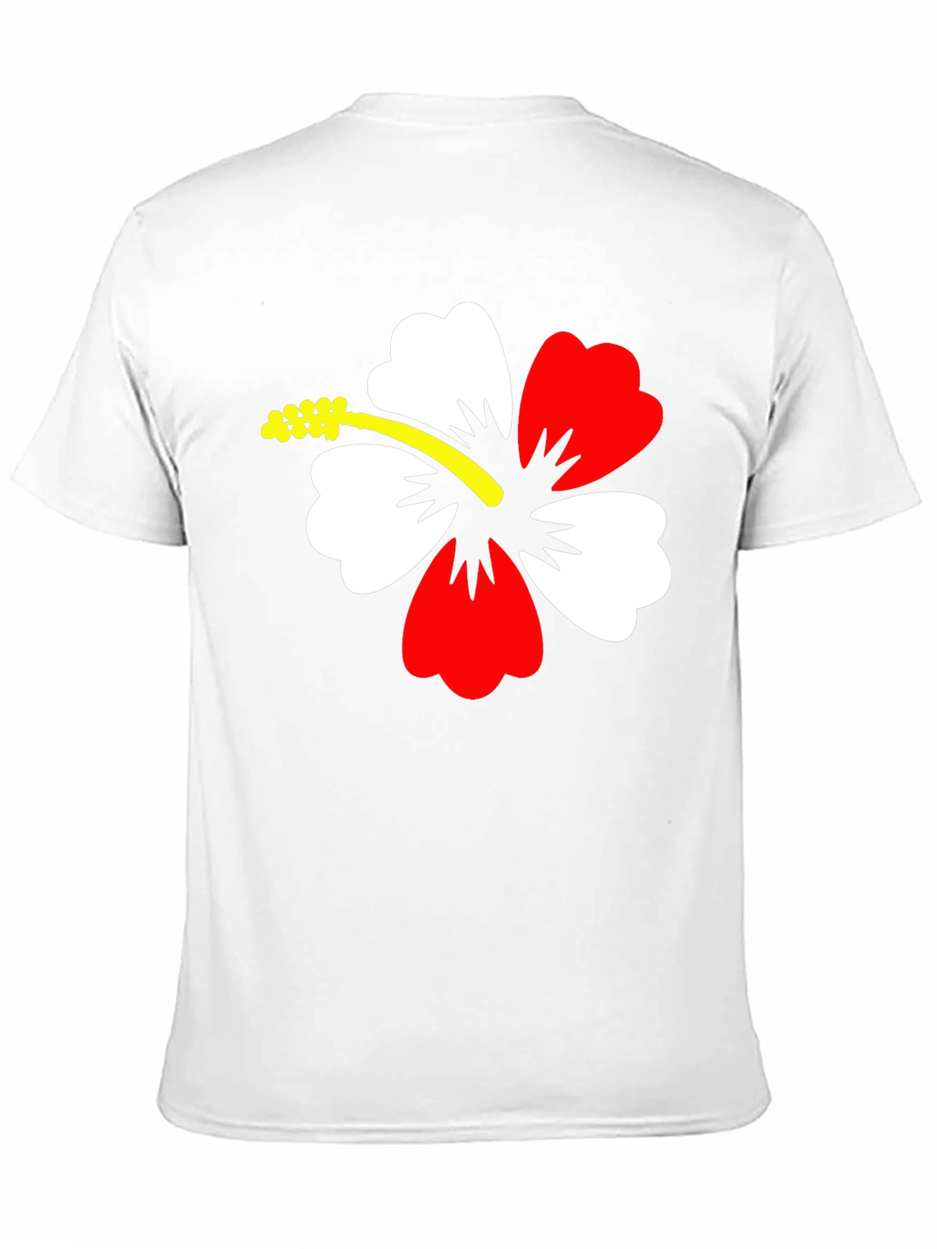 Hibiscus Flower Graphic Black T-Shirt