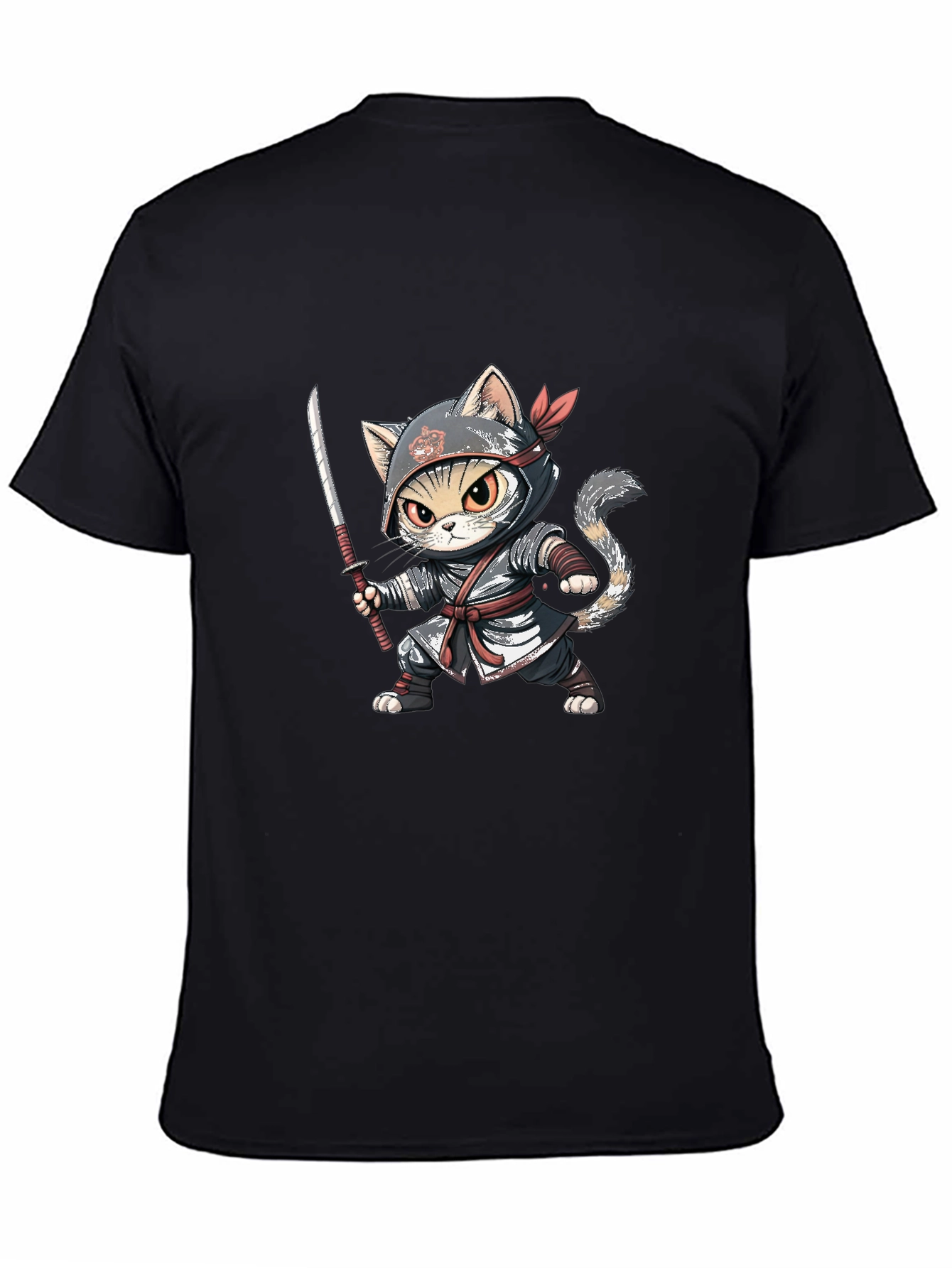 Ninja Cat Graphic Tee - Stealth Style
