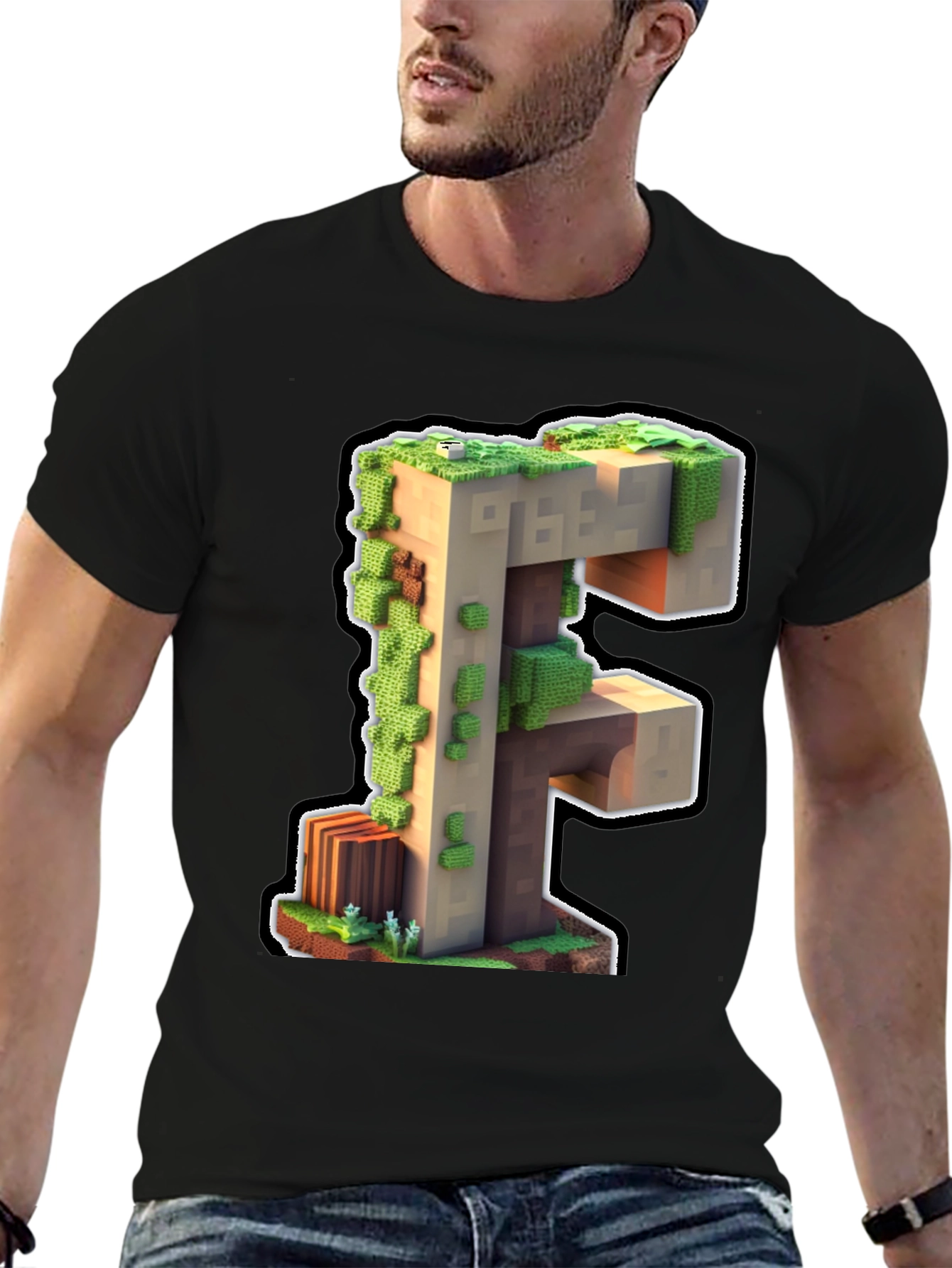 Minecraft F Letter T-Shirt