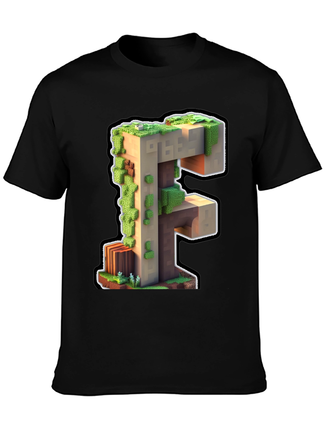 Minecraft F Letter T-Shirt