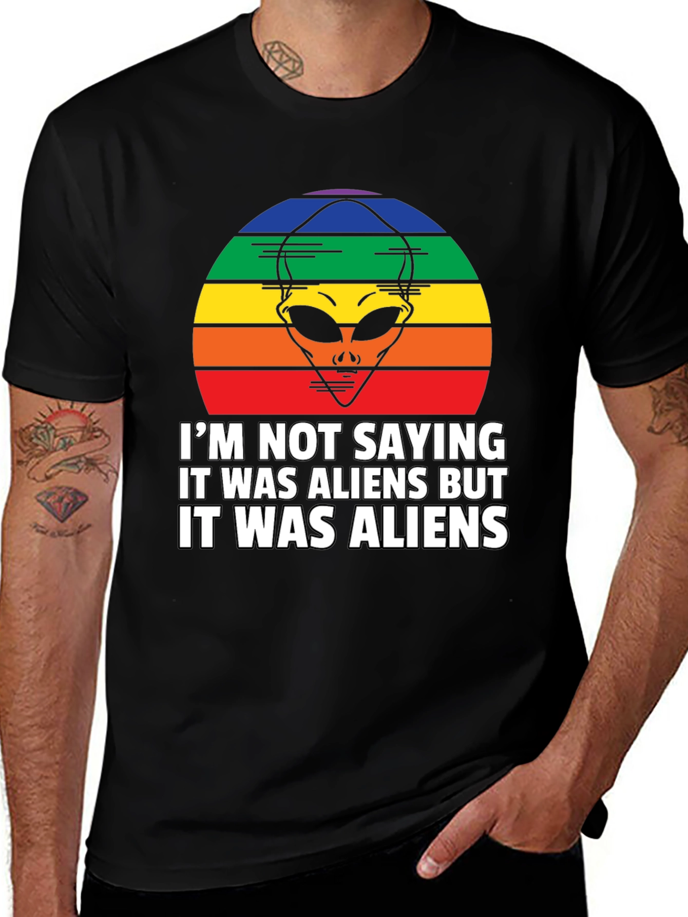 Retro Alien Graphic T-Shirt: Im Not Saying... But Aliens!