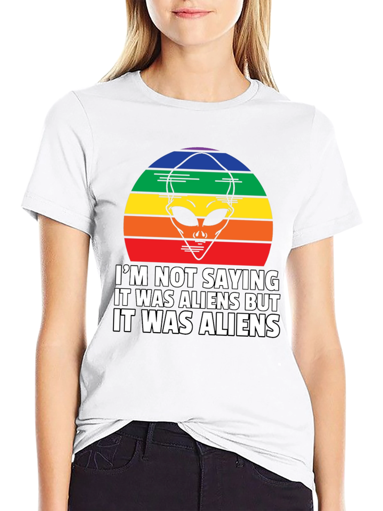 Retro Alien Graphic T-Shirt: Im Not Saying... But Aliens!