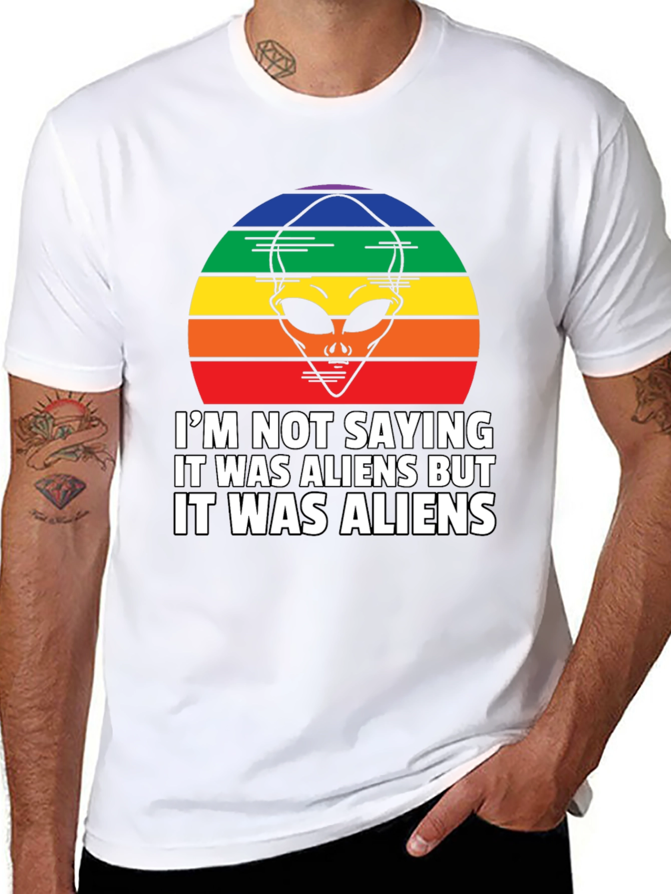 Retro Alien Graphic T-Shirt: Im Not Saying... But Aliens!