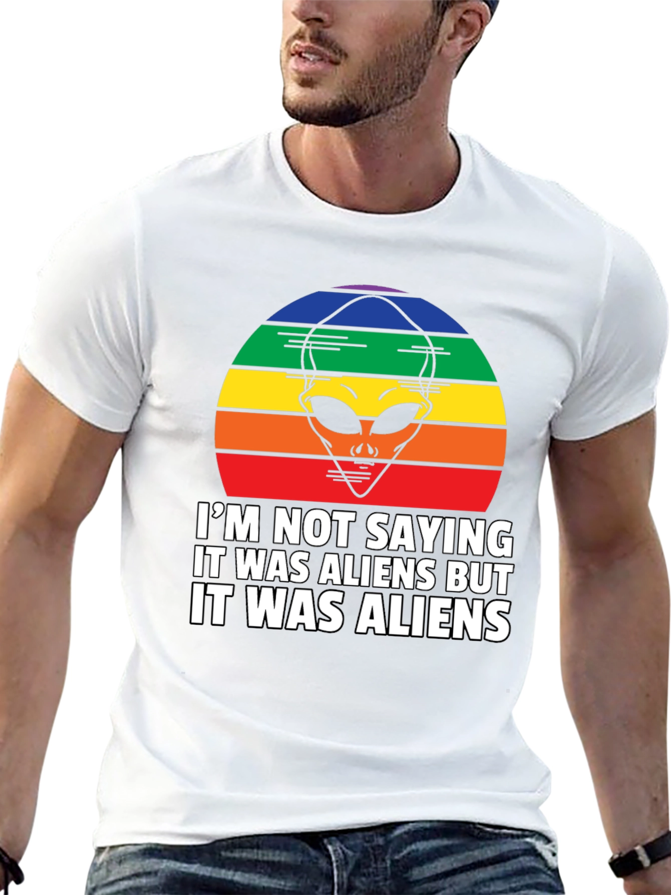 Retro Alien Graphic T-Shirt: Im Not Saying... But Aliens!