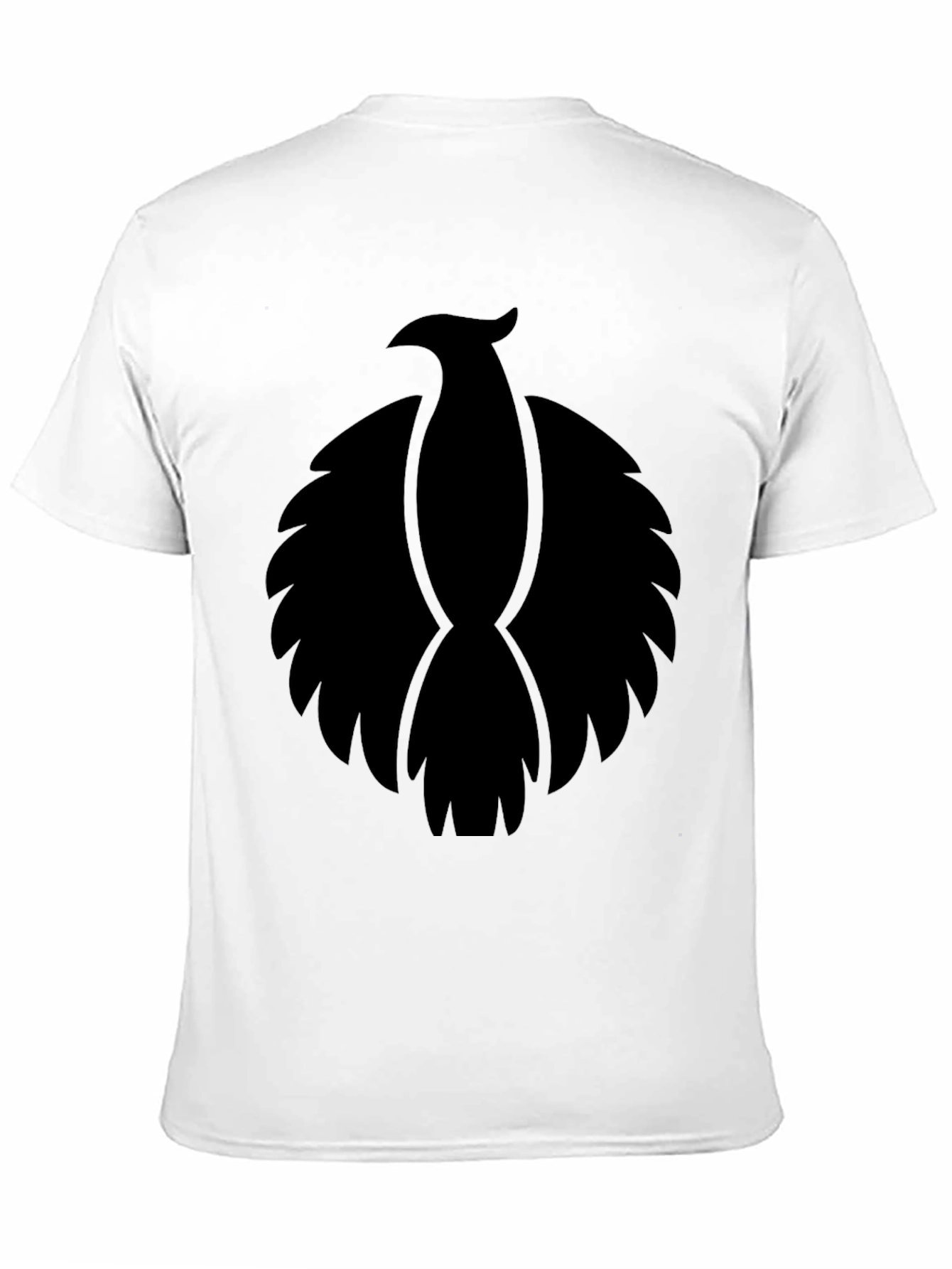 Black Phoenix Graphic Tee - Modern Crew Neck T-Shirt