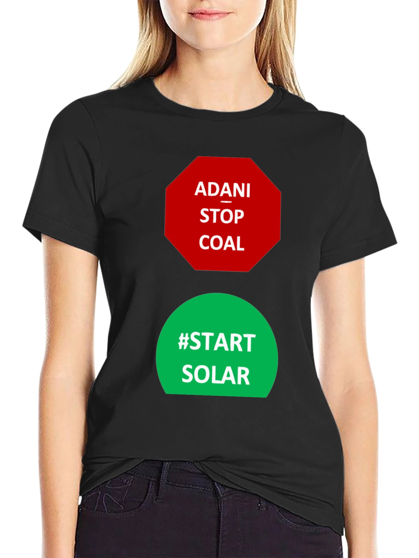 Adani Stop Coal Start Solar Activist T-Shirt