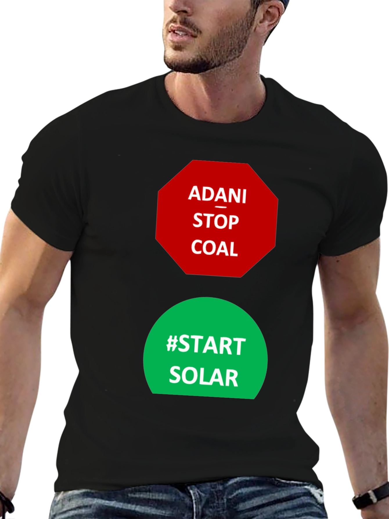 Adani Stop Coal Start Solar Activist T-Shirt