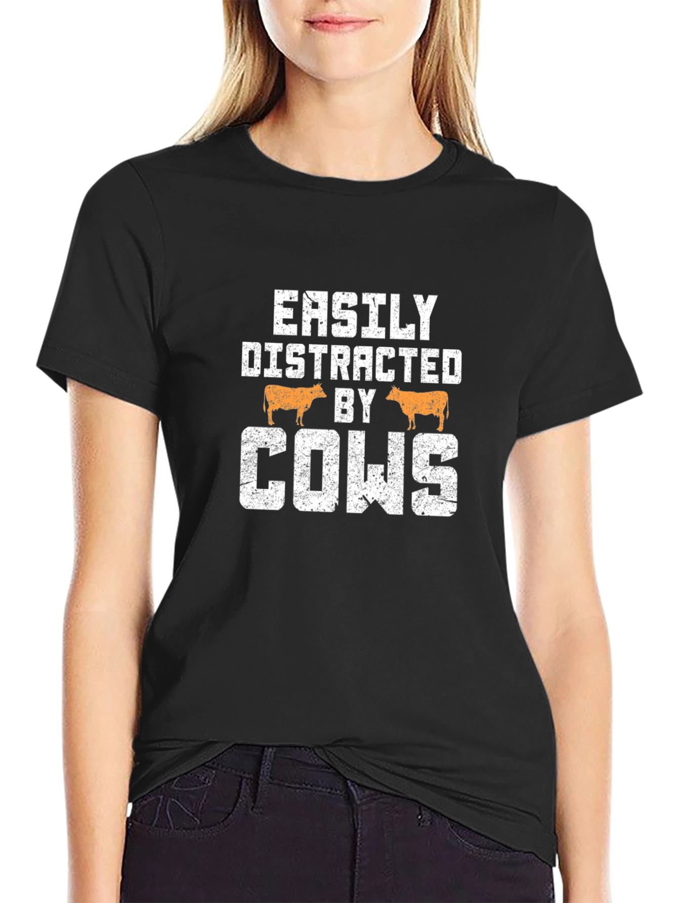 Easily Distracted By Cows Graphic Tee