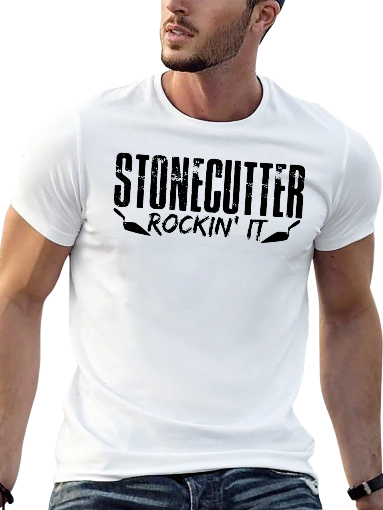 Stoncutter Rockin It Mens Black Graphic T-Shirt