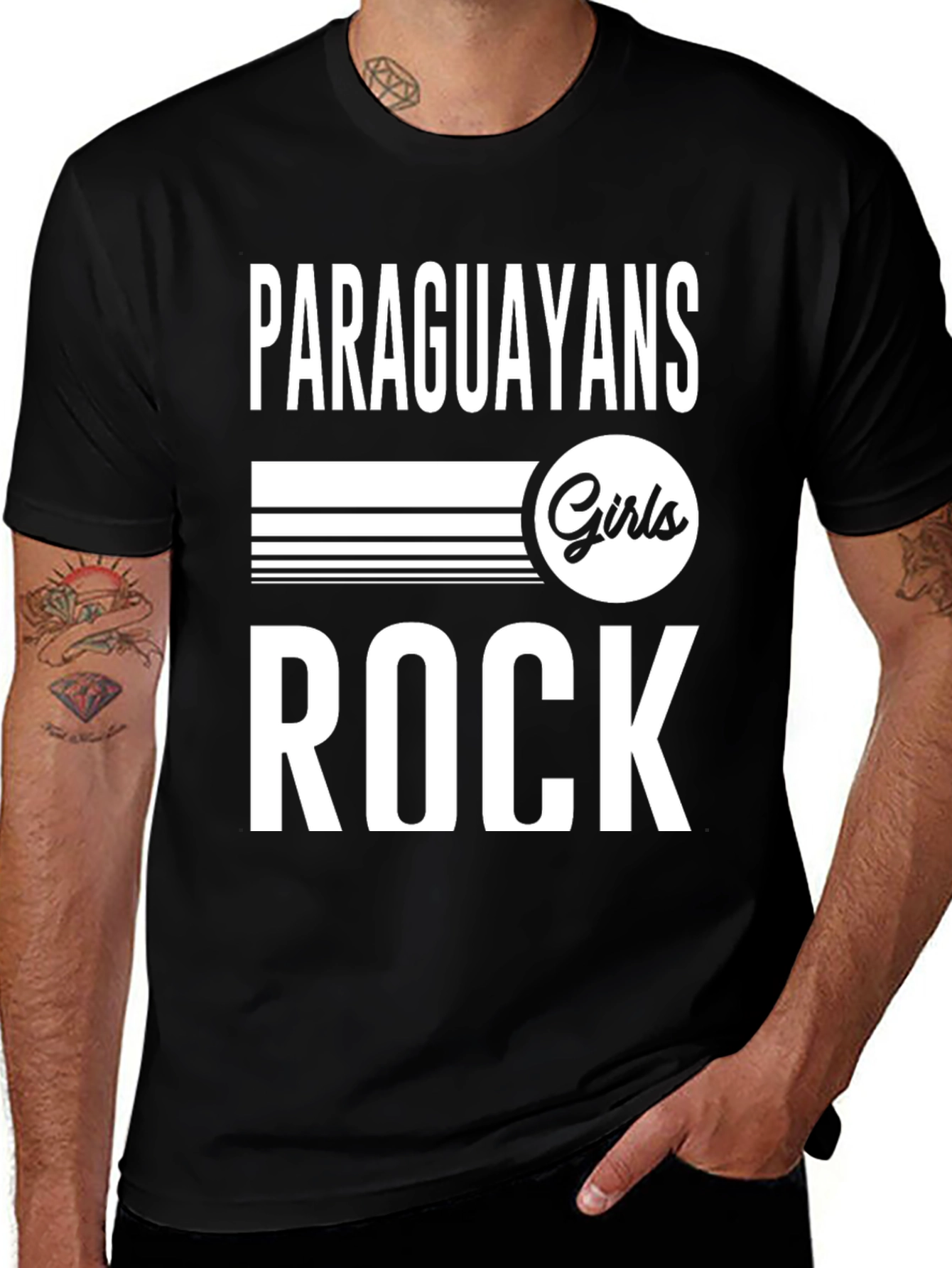 Paraguayans Girls Rock T-Shirt - Black Graphic Tee
