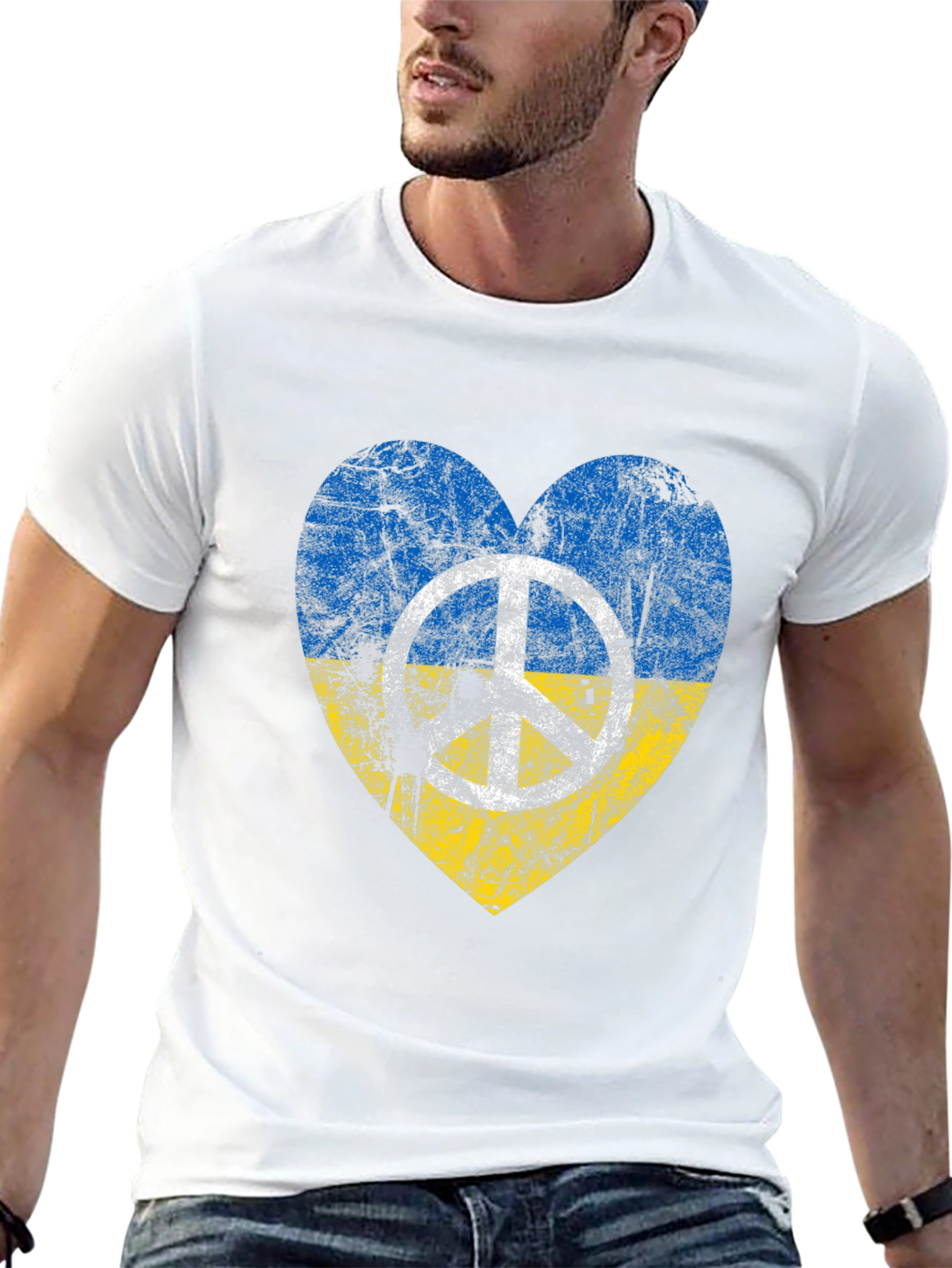 Ukraine Peace Heart T-Shirt - Stand for Peace
