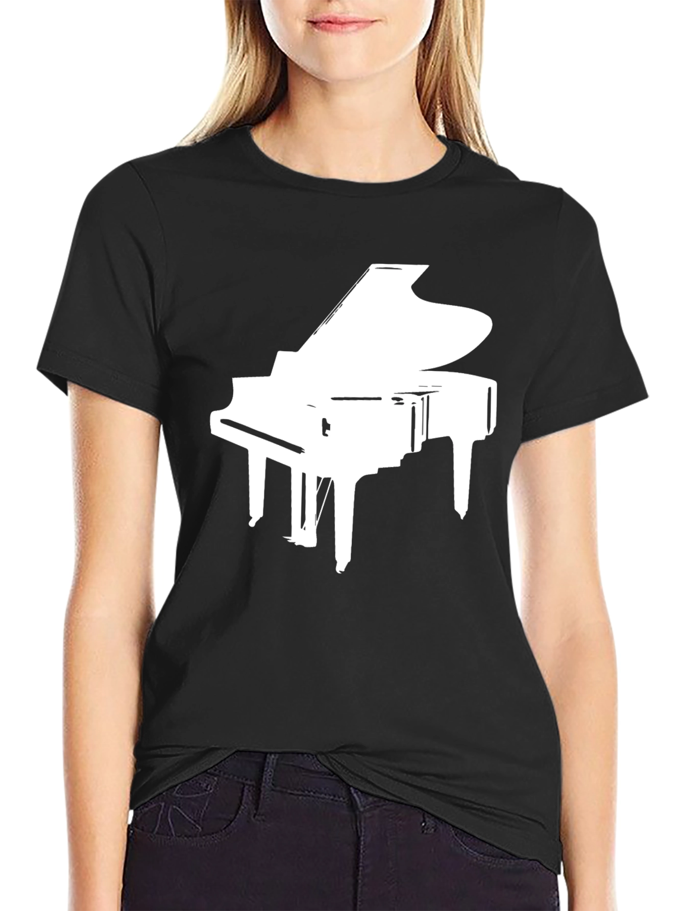 Grand Piano Graphic Tee - Black