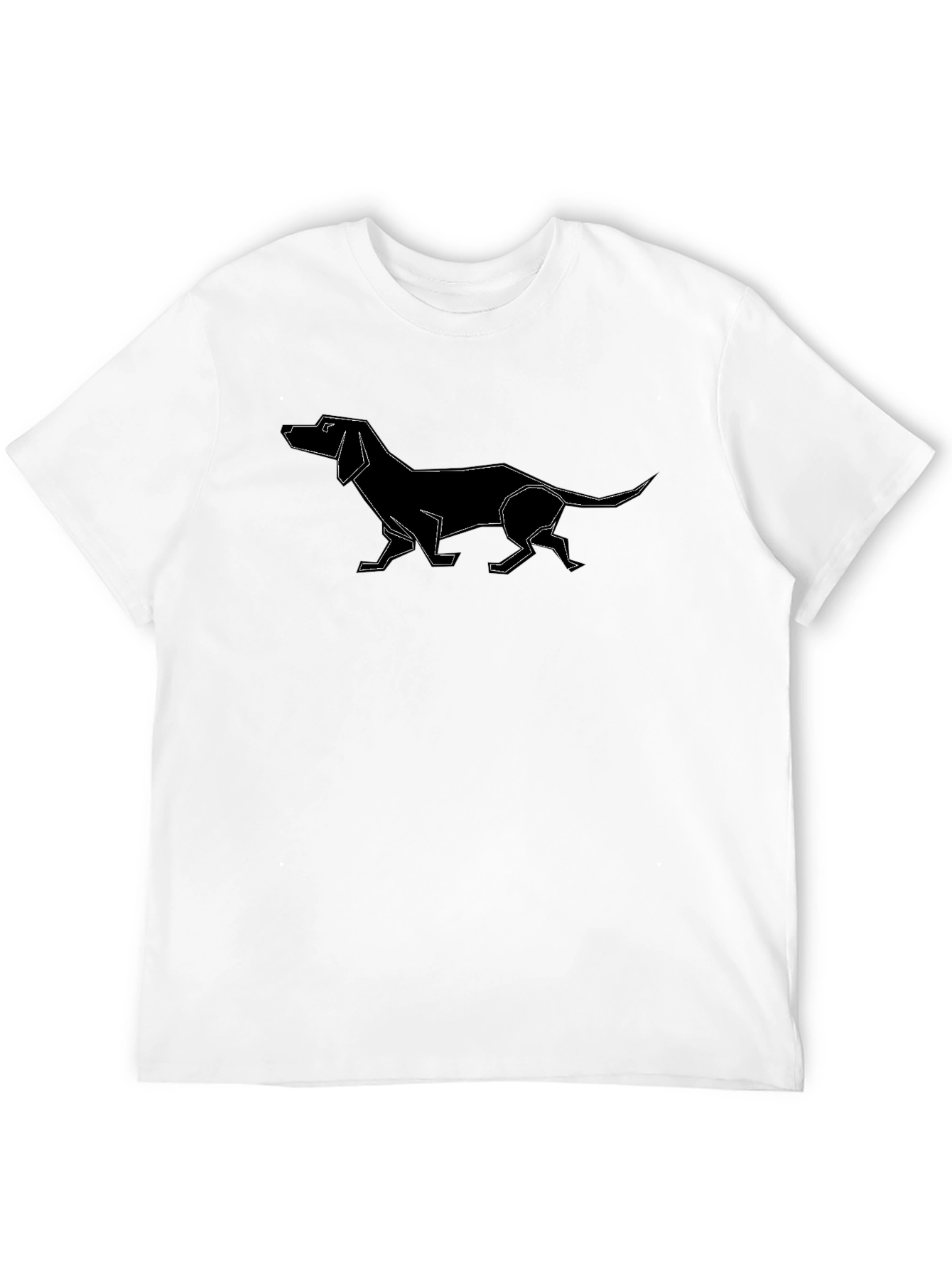 Geometric Dachshund Tee - Modern Dog Lover Style