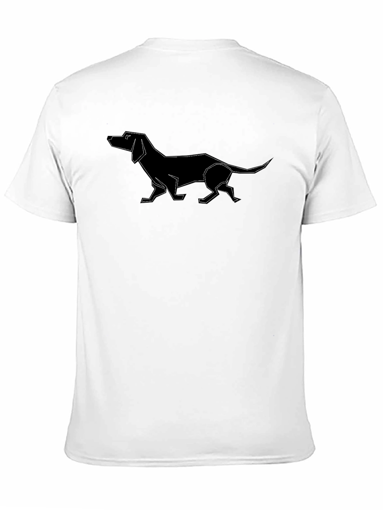 Geometric Dachshund Tee - Modern Dog Lover Style