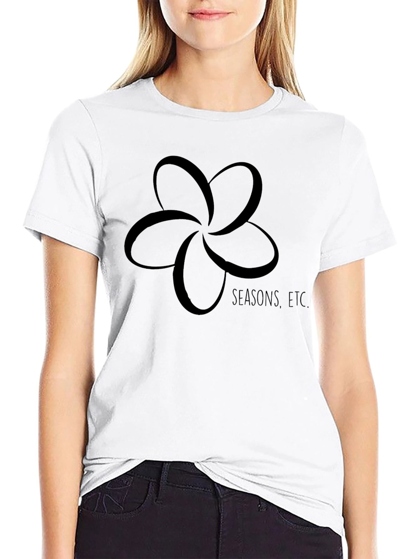Black Flower T-Shirt - Seasons Etc. Design