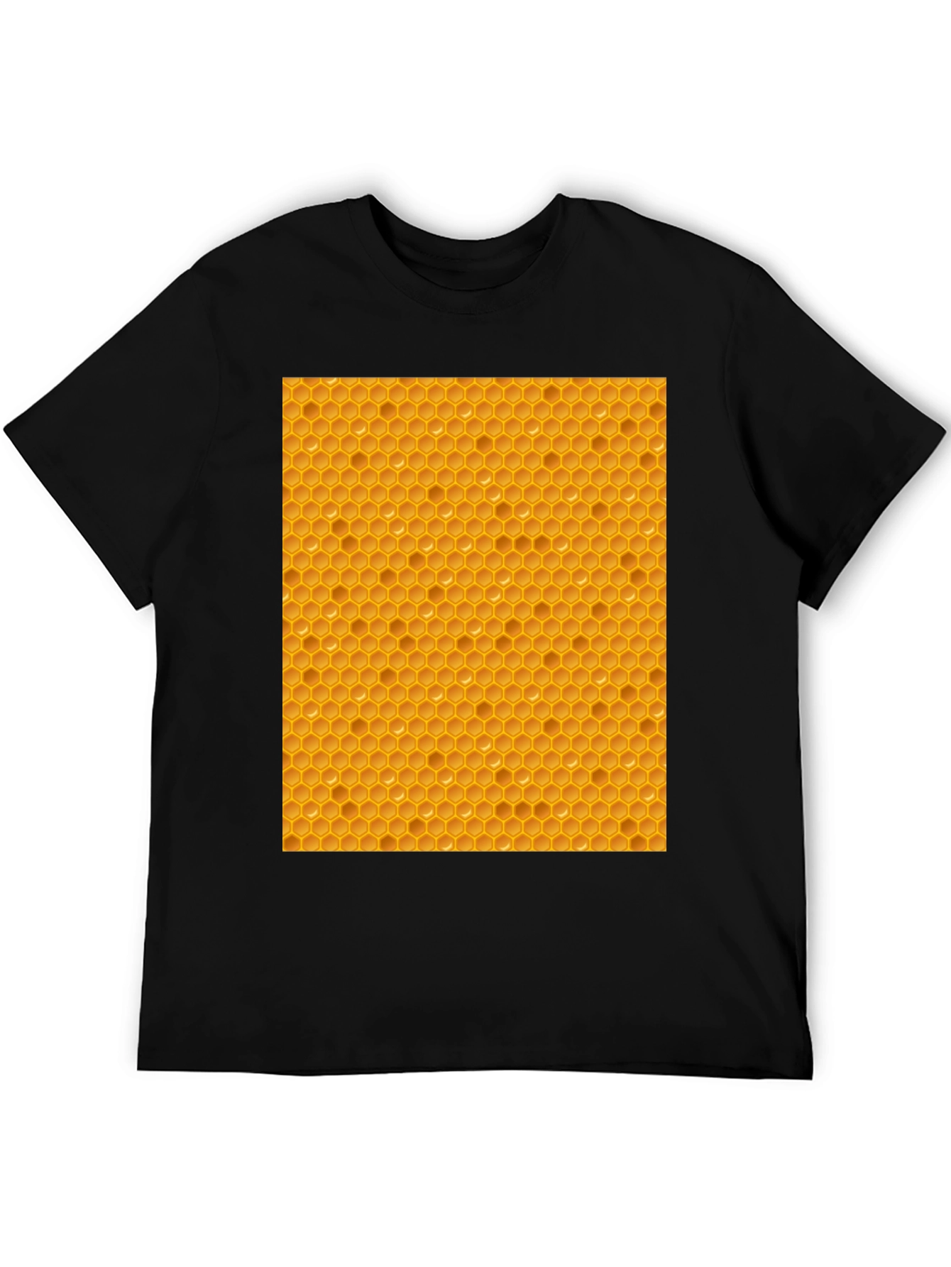 Honeycomb Patterned T-Shirt - Unique Honeycomb Design