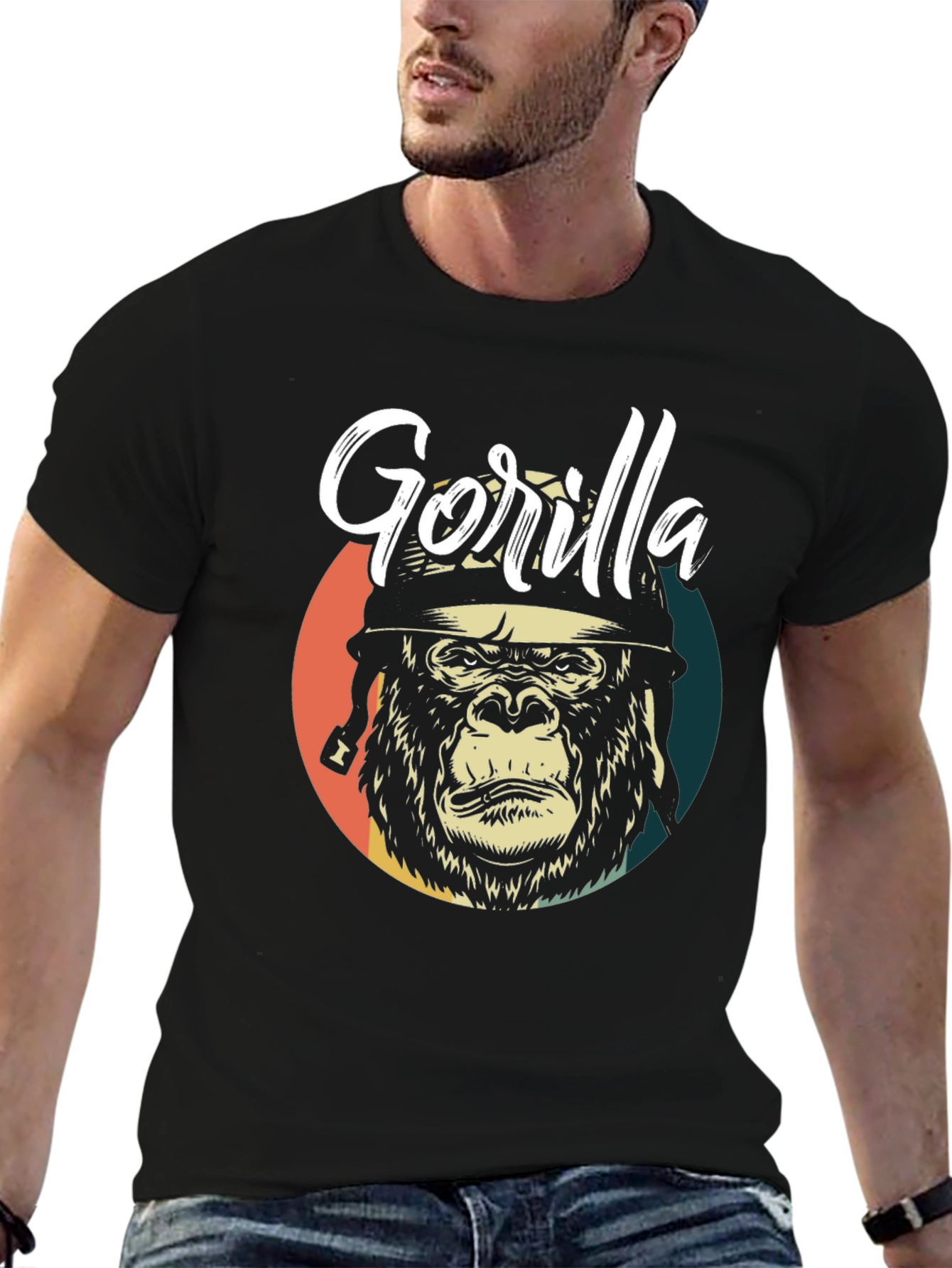 Gorilla Graphic Tee - Retro Style