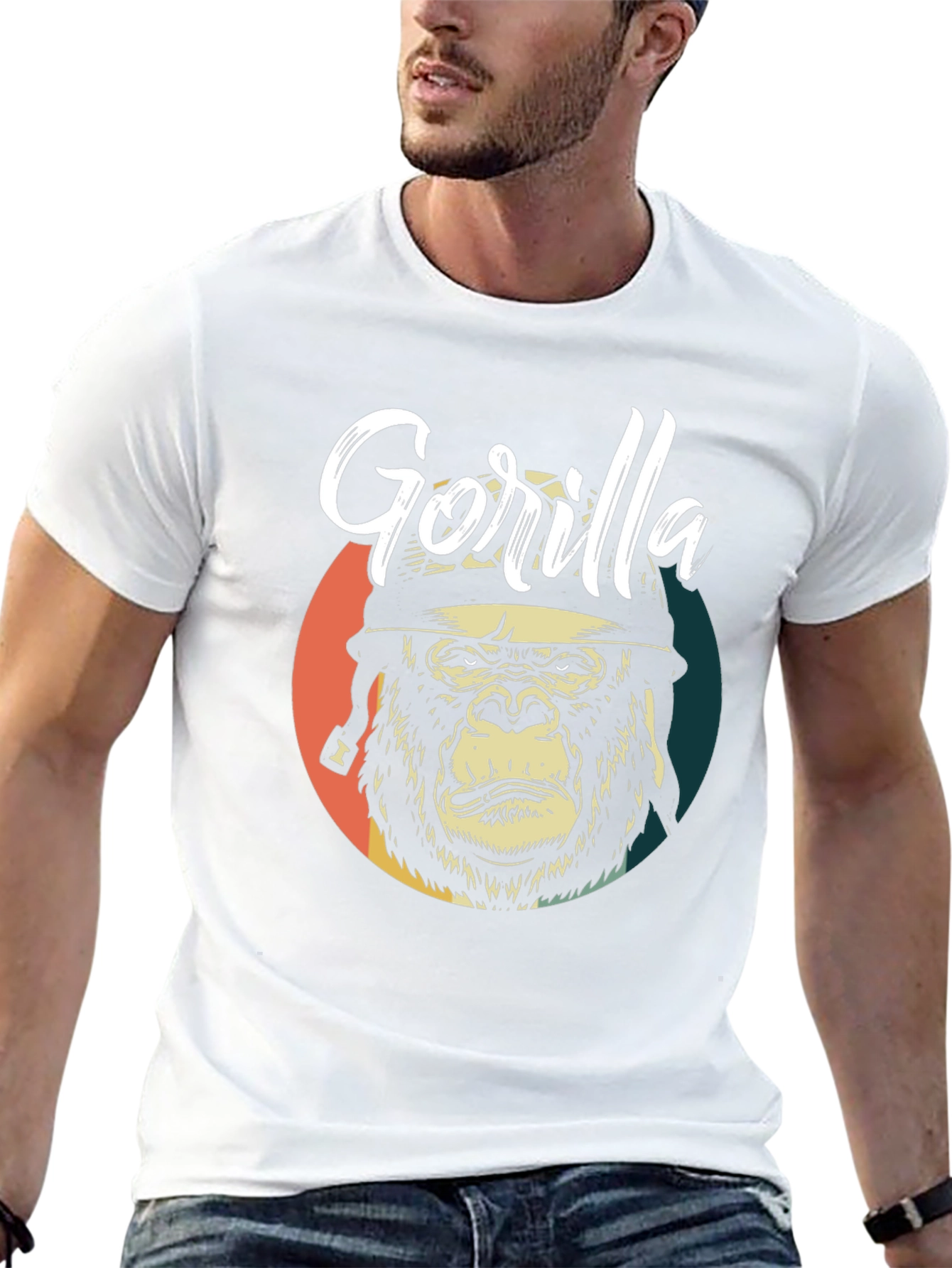 Gorilla Graphic Tee - Retro Style