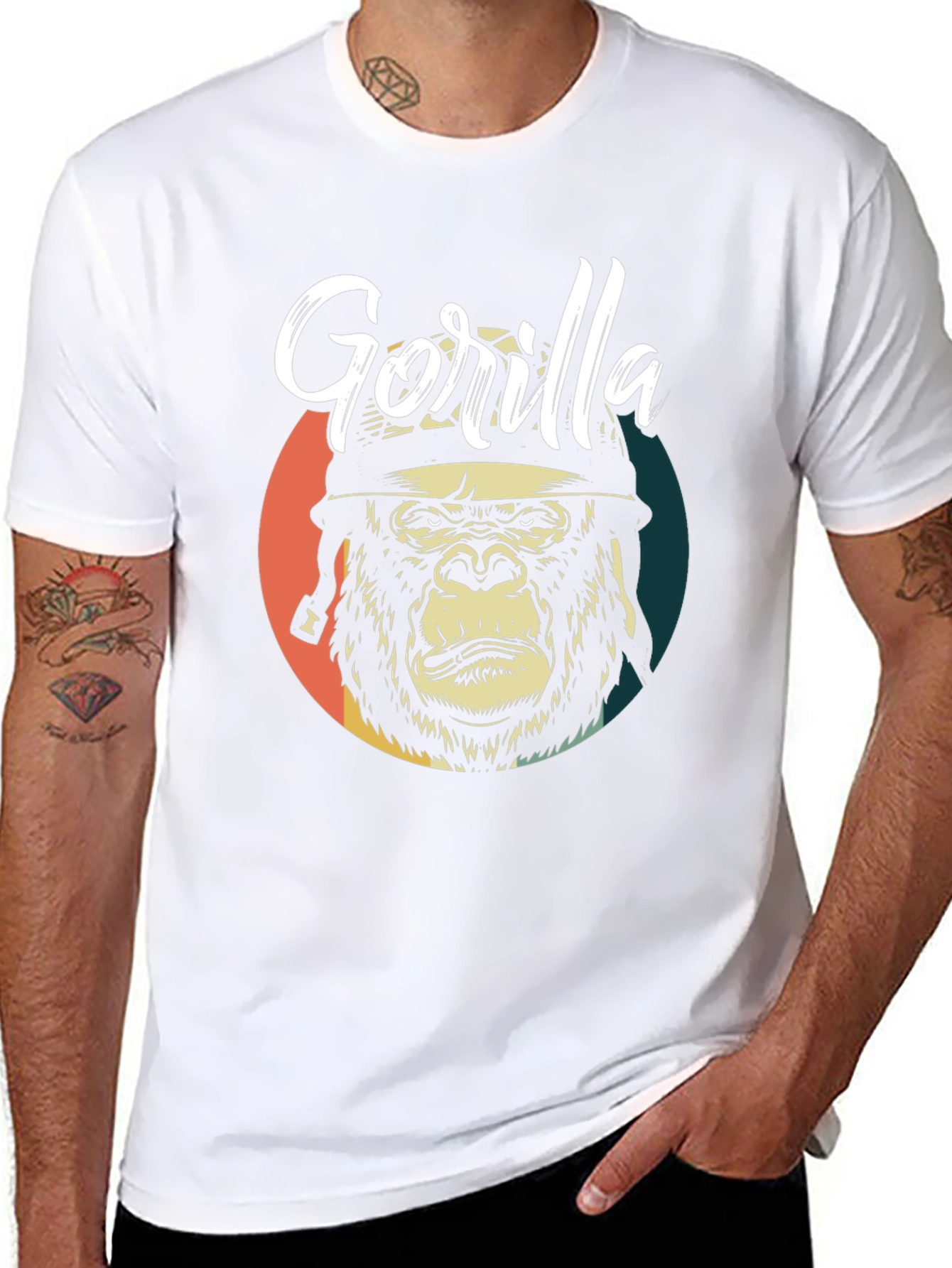 Gorilla Graphic Tee - Retro Style