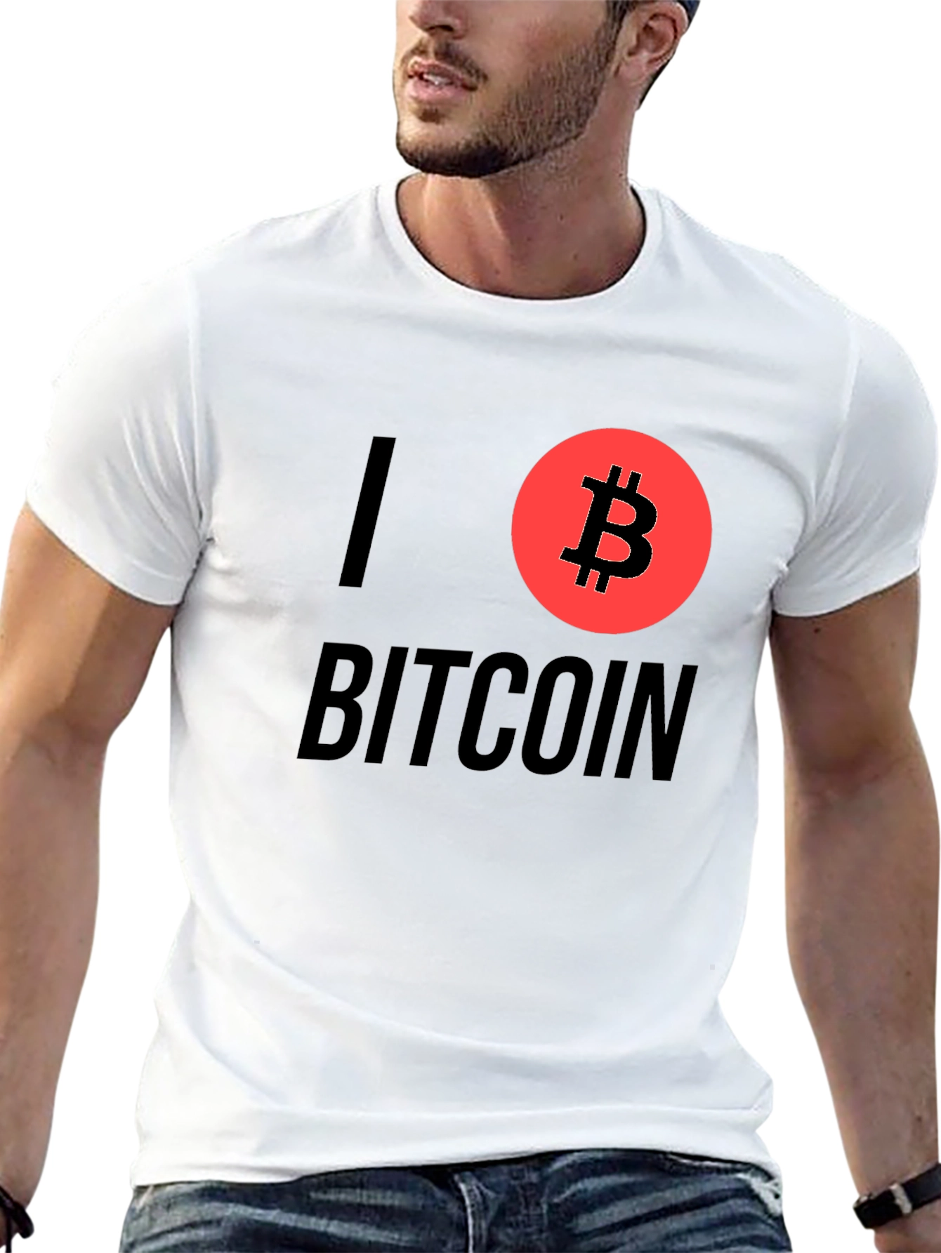 I Love Bitcoin Graphic T-Shirt - Cryptocurrency Tee