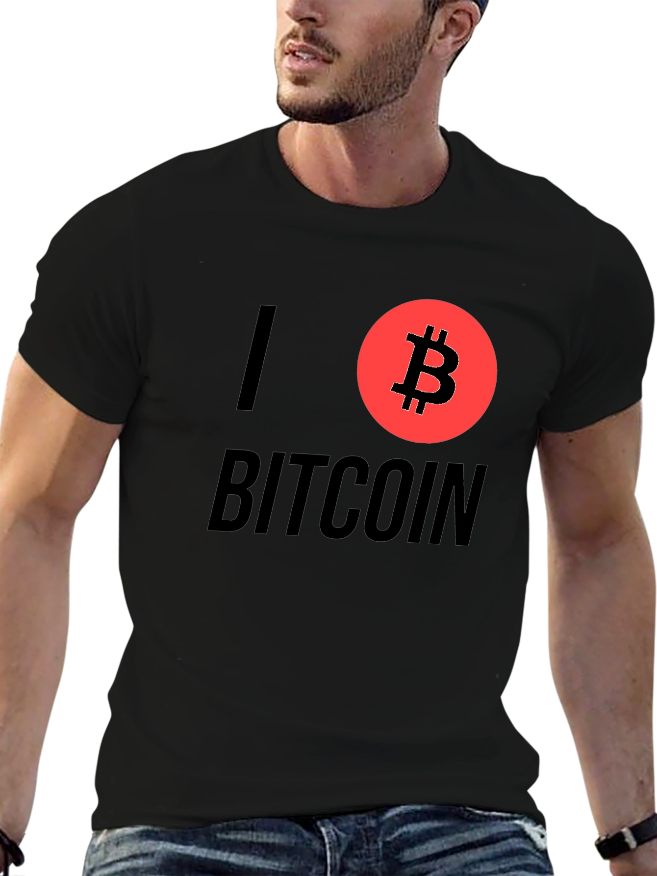 I Love Bitcoin Graphic T-Shirt - Cryptocurrency Tee
