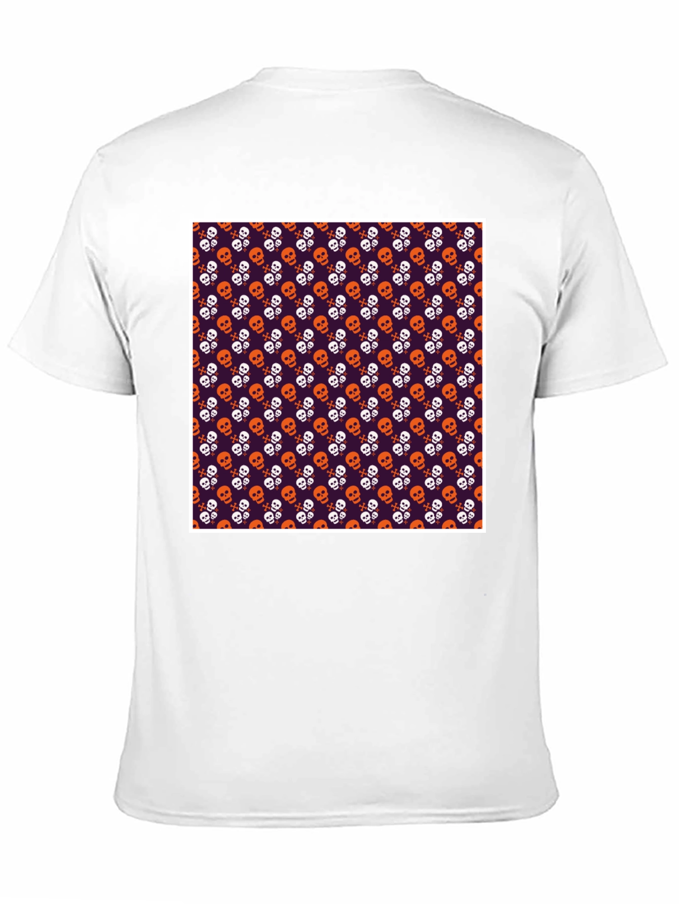 Skull Pattern T-Shirt - Halloween Style