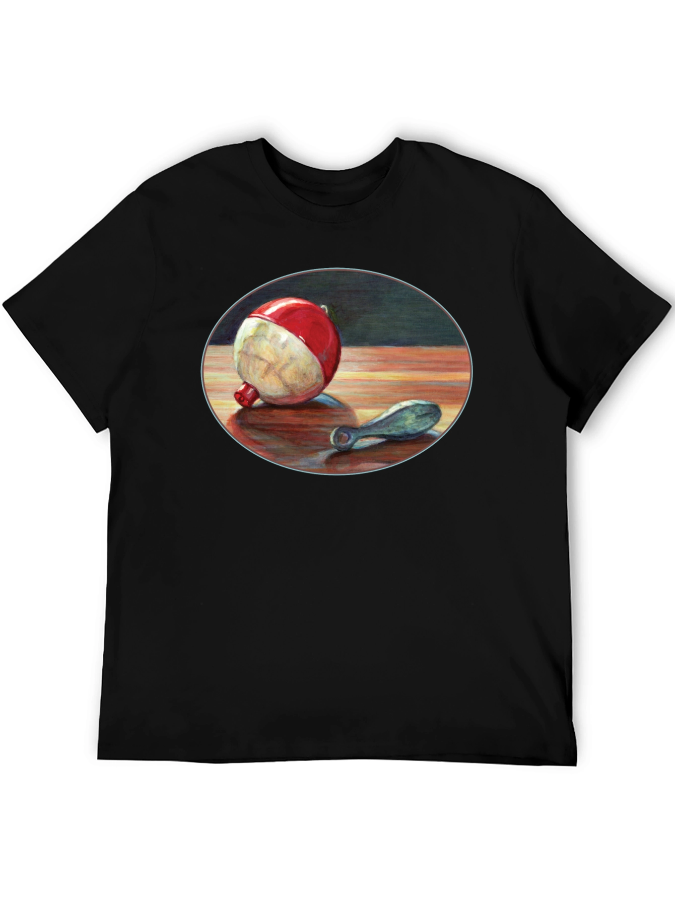 Fishing Bobber Graphic Tee - Black