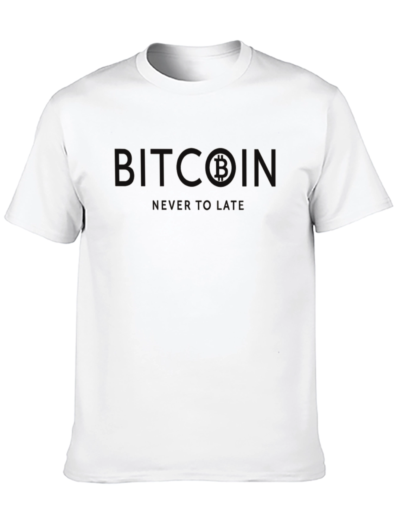 Bitcoin Never Too Late Black T-Shirt