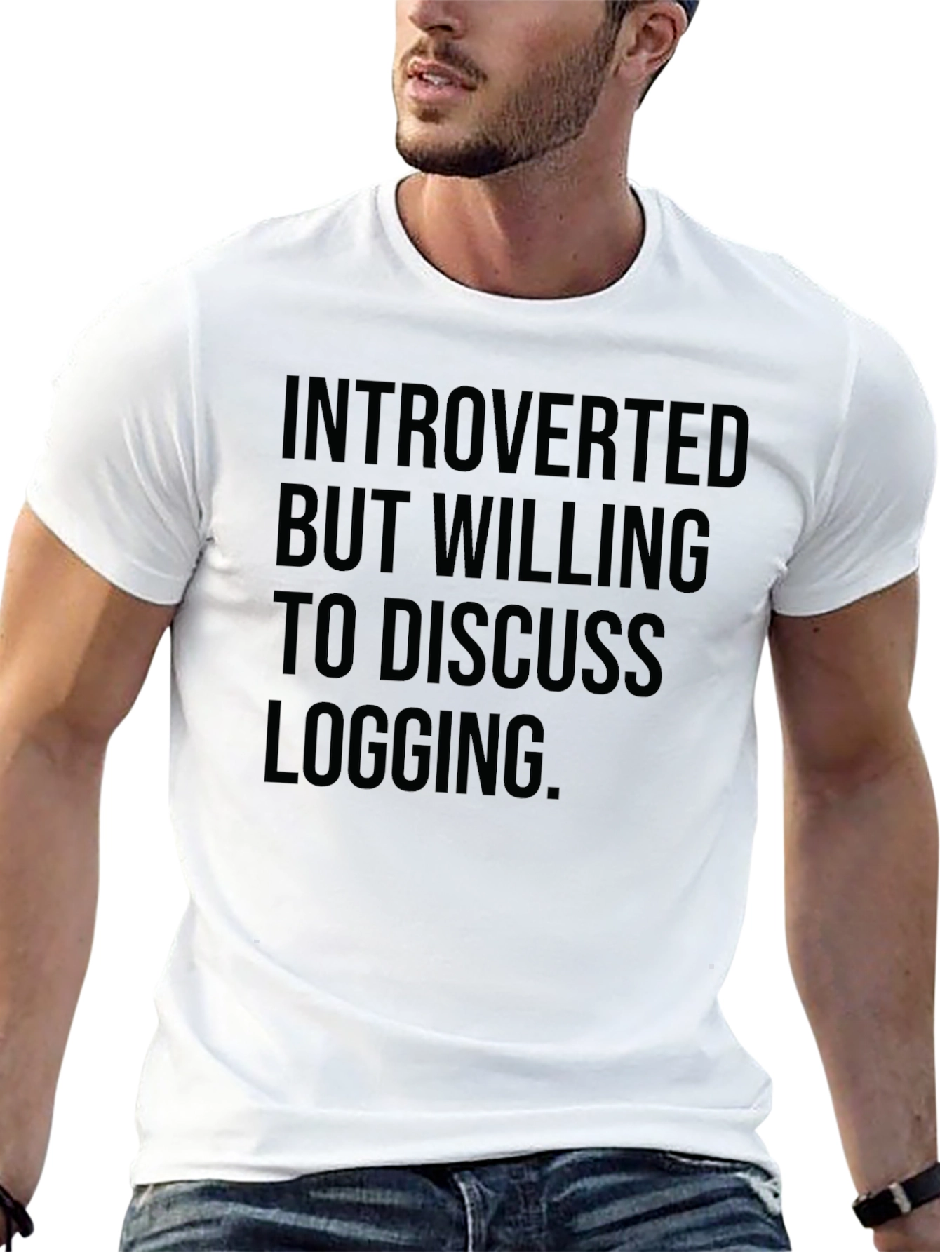 Introverted Logging Tee - Funny Sarcastic T-Shirt