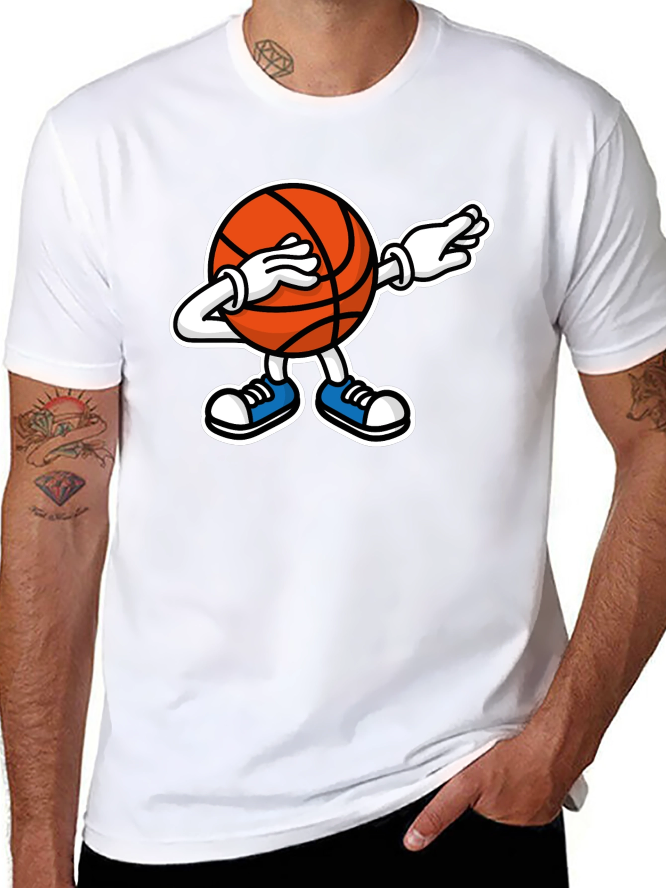 Dabbing Basketball Graphic T-Shirt