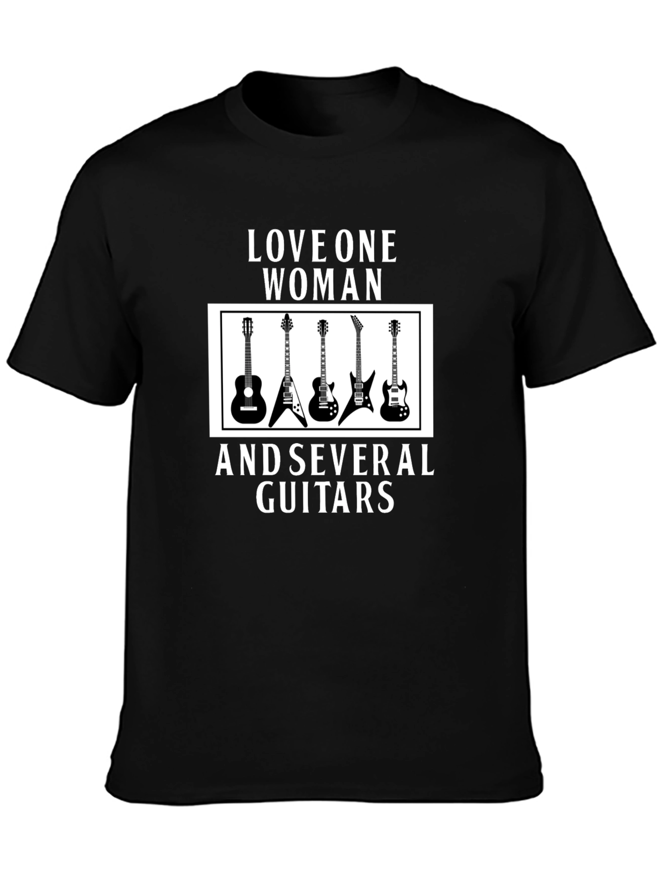 Love One Woman & Several Guitars Graphic T-Shirt
