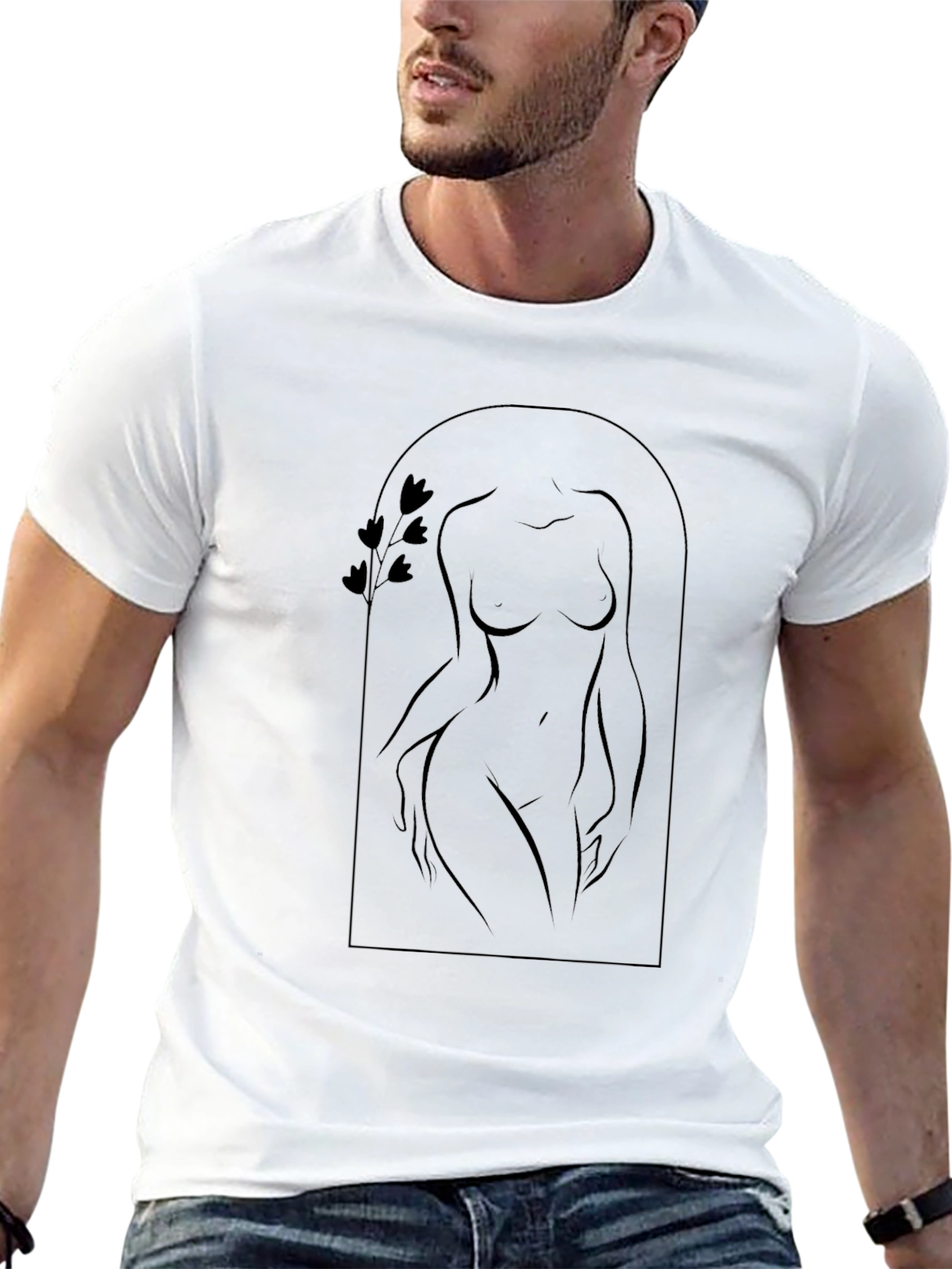 Minimalist Silhouette Black T-Shirt