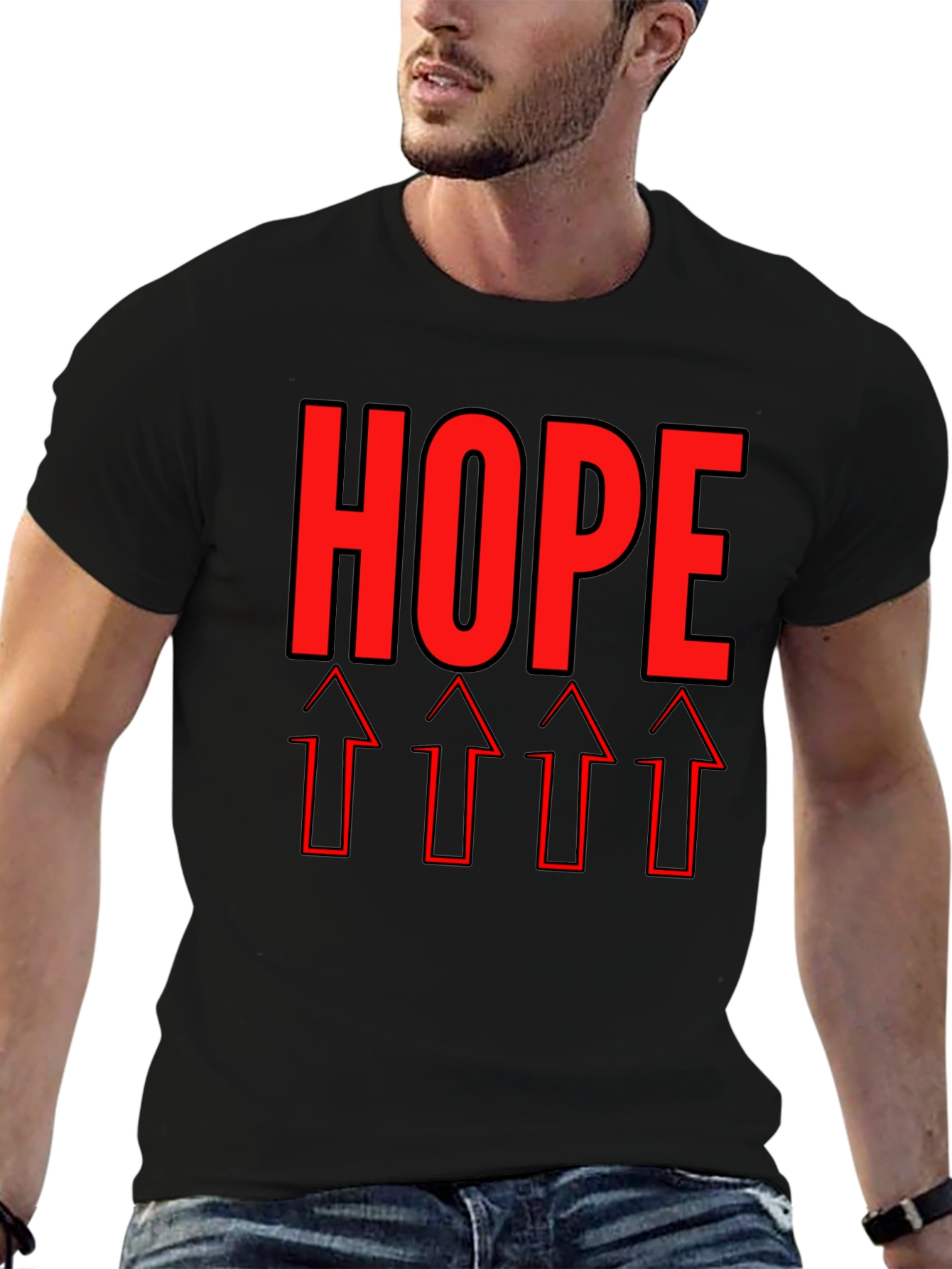 HOPE Graphic Tee - Upward Arrows Motivation