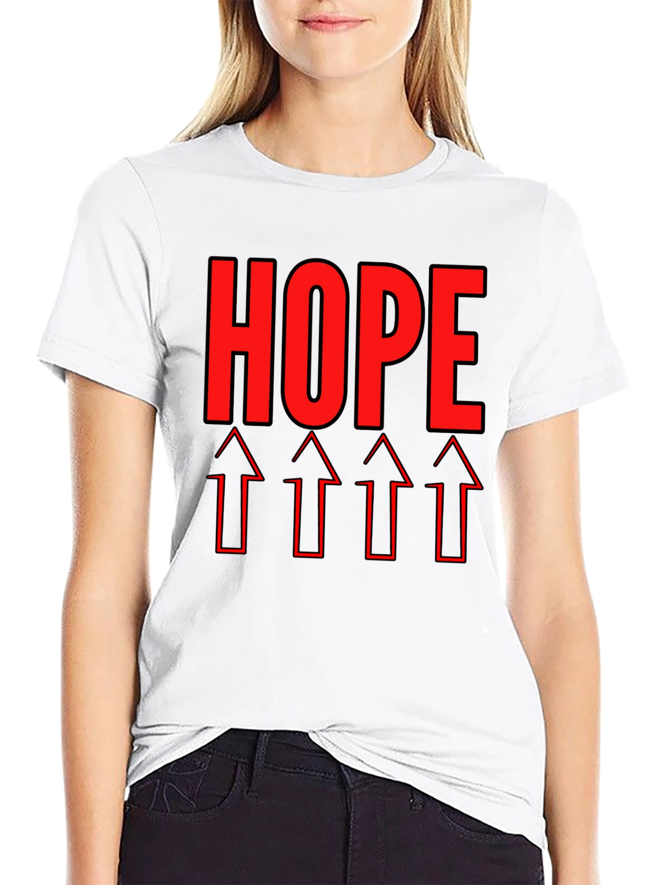HOPE Graphic Tee - Upward Arrows Motivation
