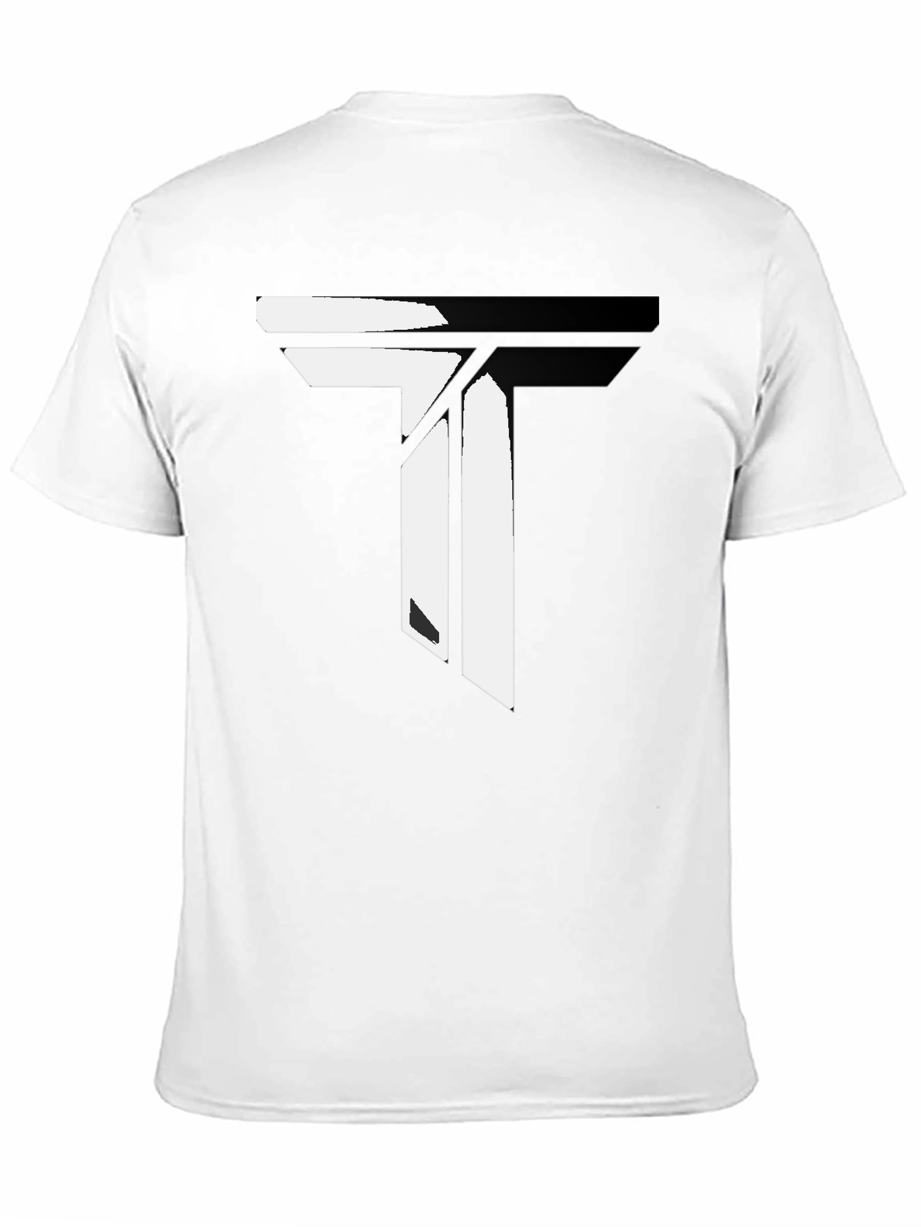 Modern Black T-Shirt with Geometric T Design