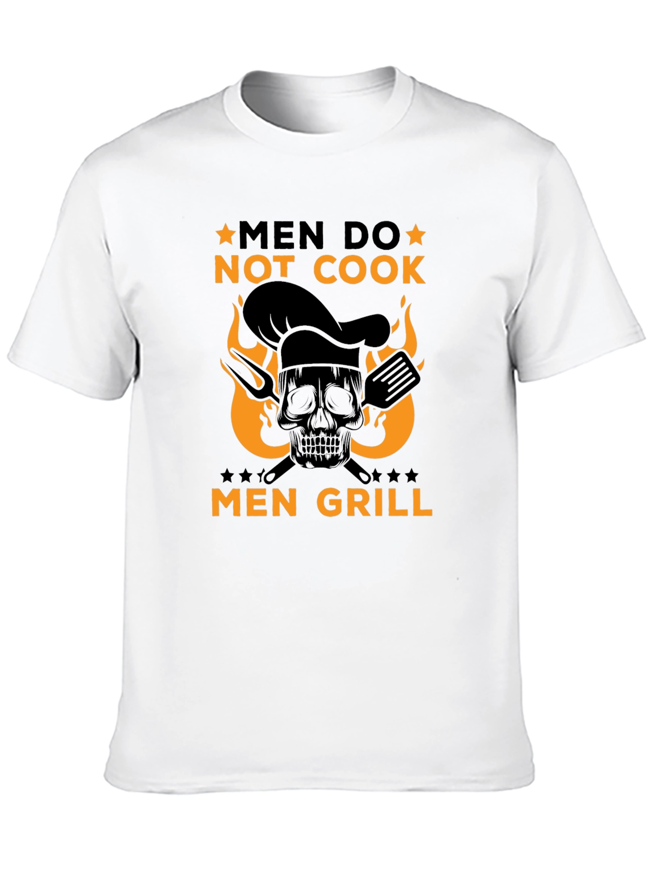 Men Grill T-Shirt - Skull Chef Graphic Tee